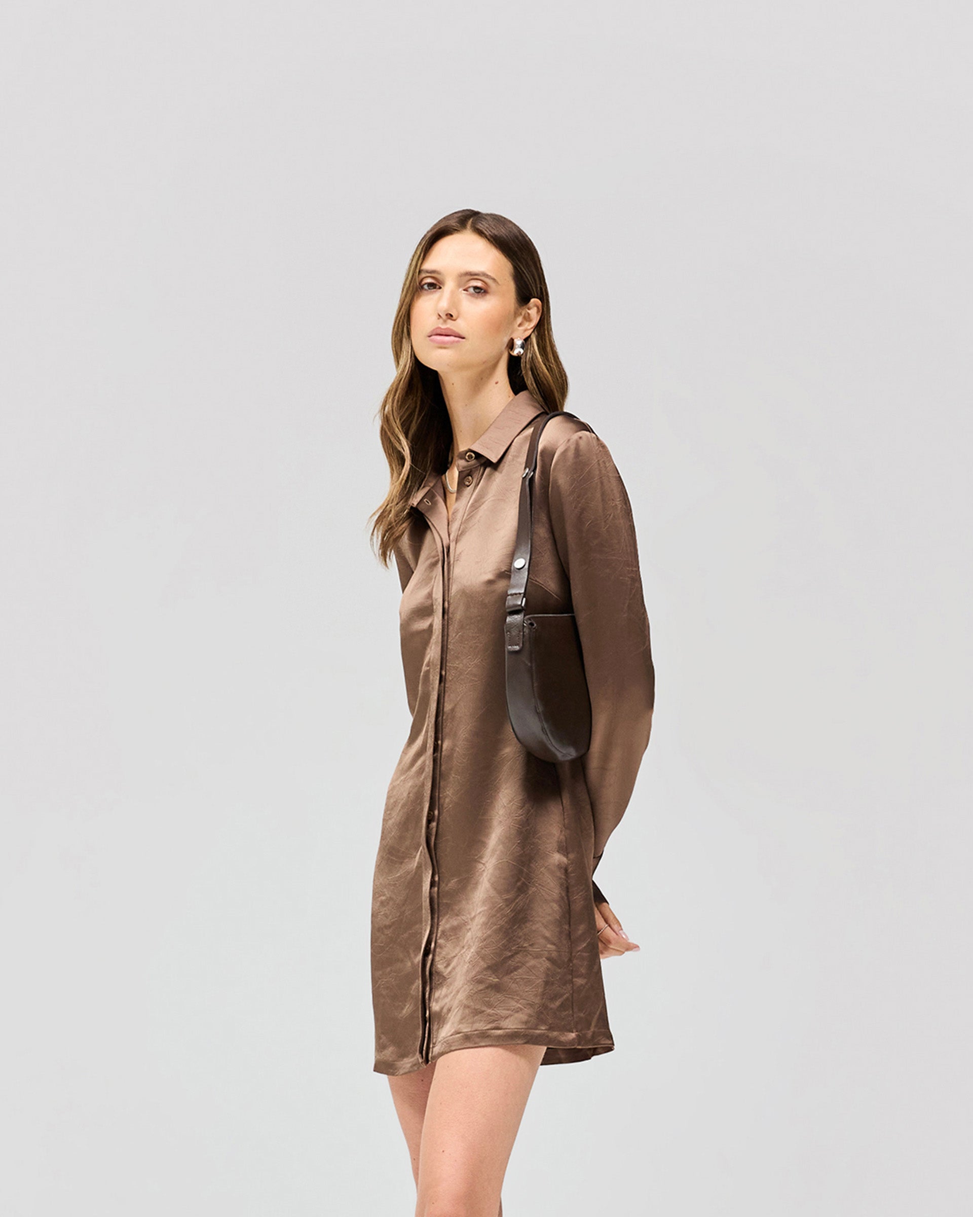 Vision Mini Dress - Coffee Quartz