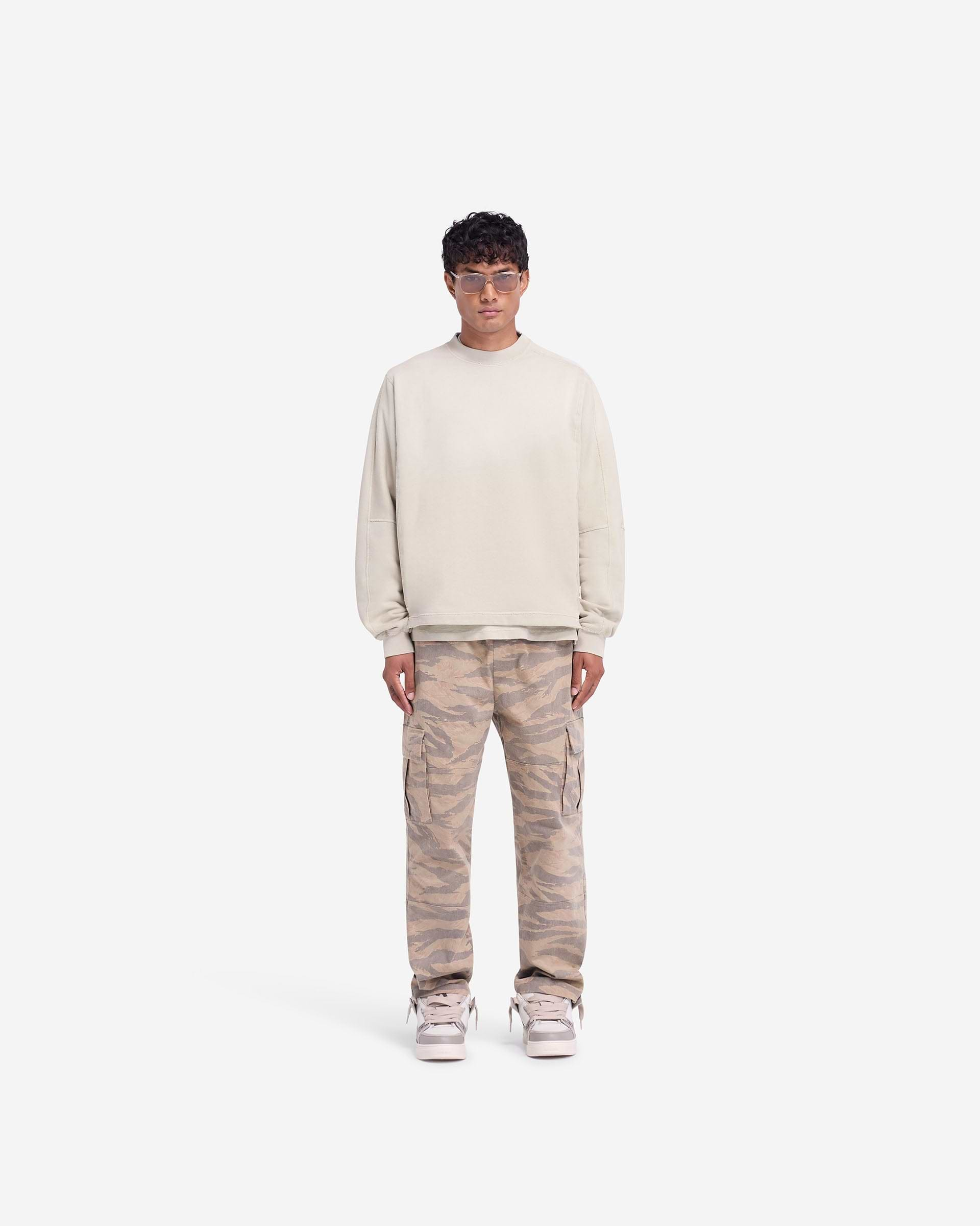 Stepped Hem Sweatshirt - Oat