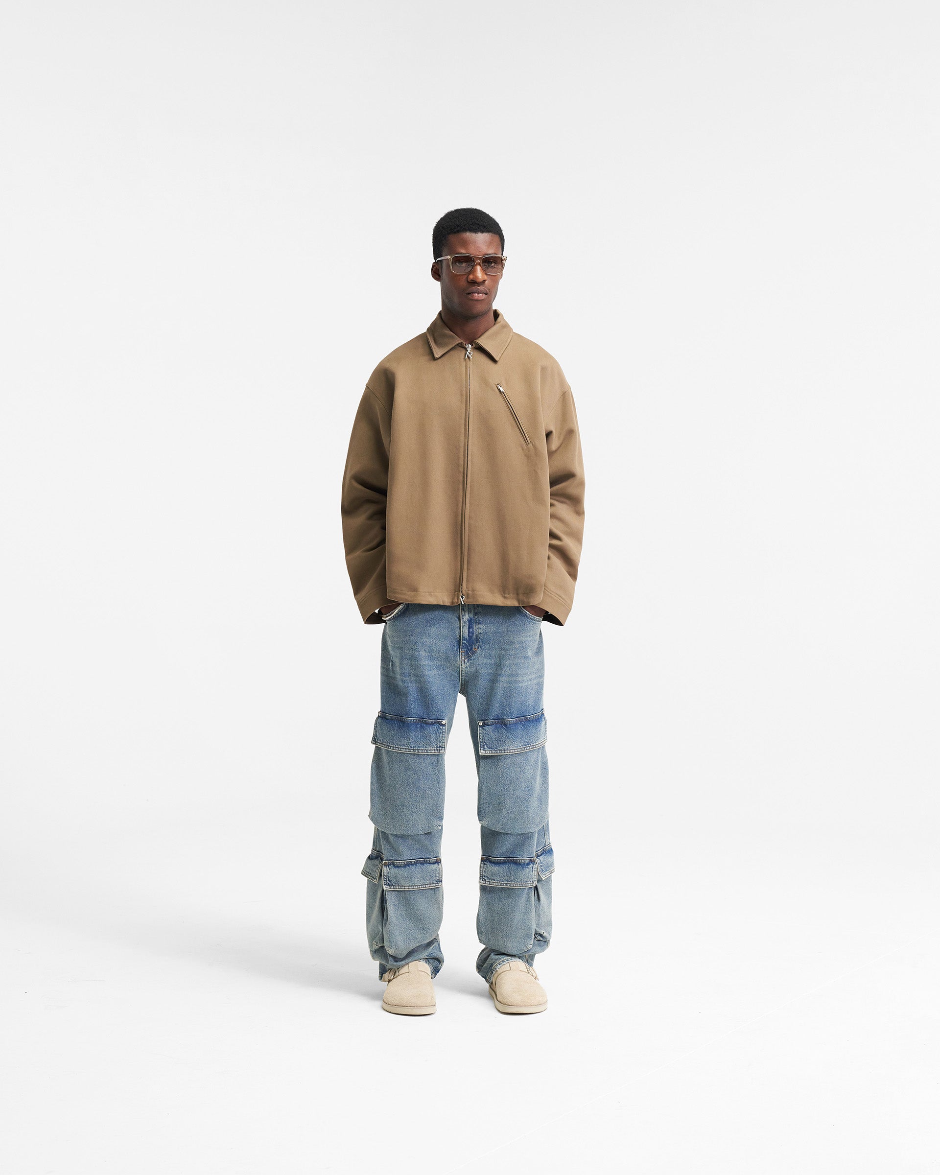Heavy Zip Overshirt - Hazel
