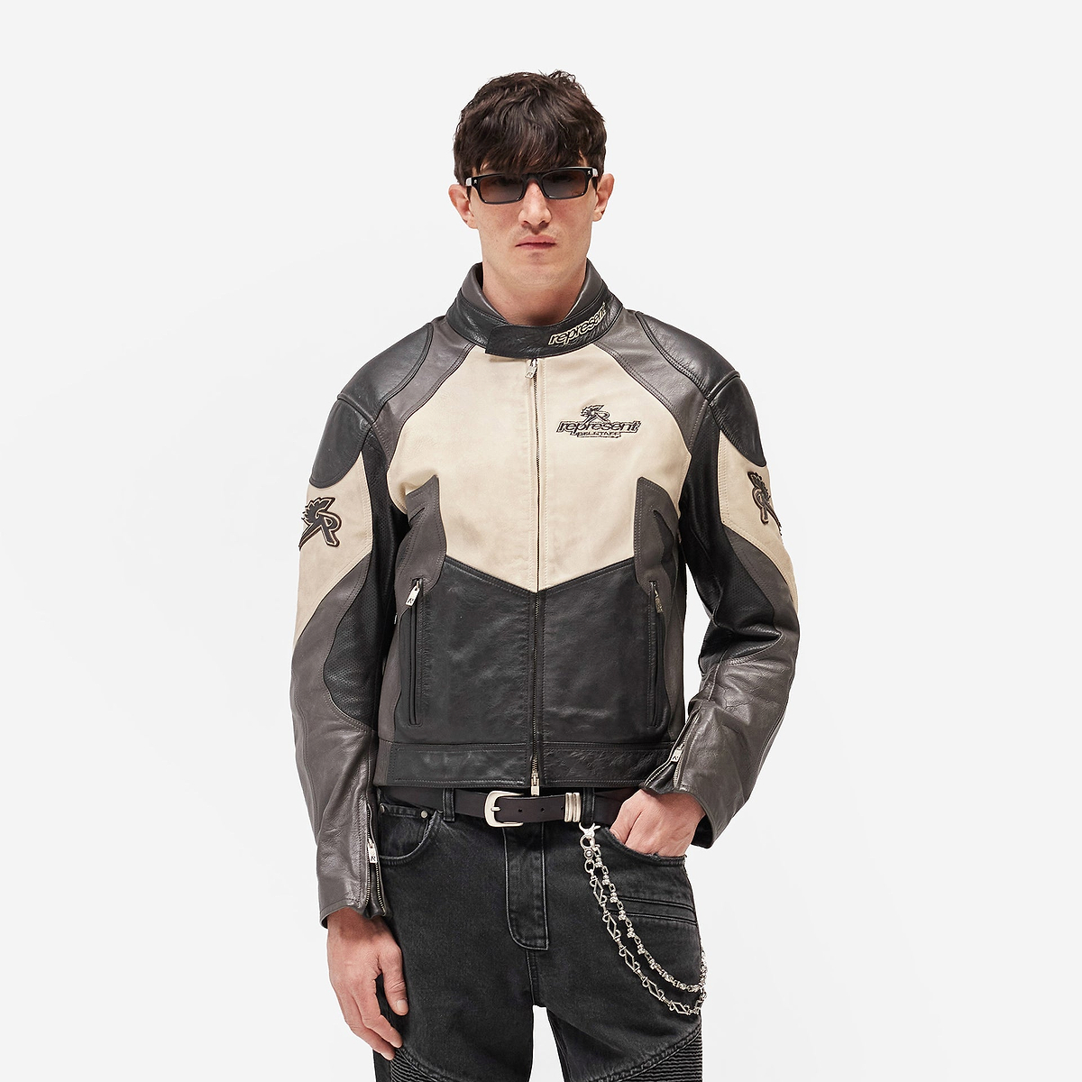 Represent x Belstaff Leather Race Jacket Black | Mens Jackets | REPRESENT
