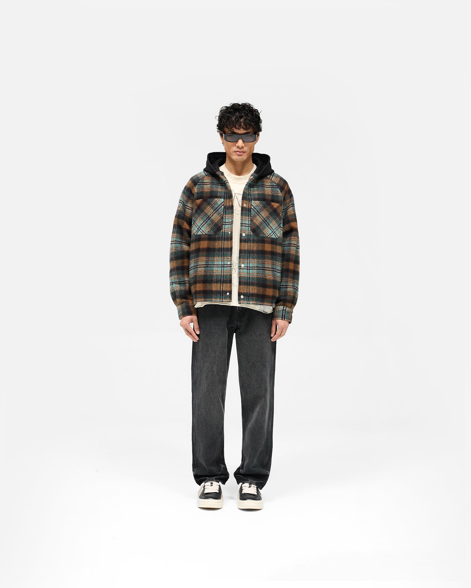 Hooded Overshirt - Check