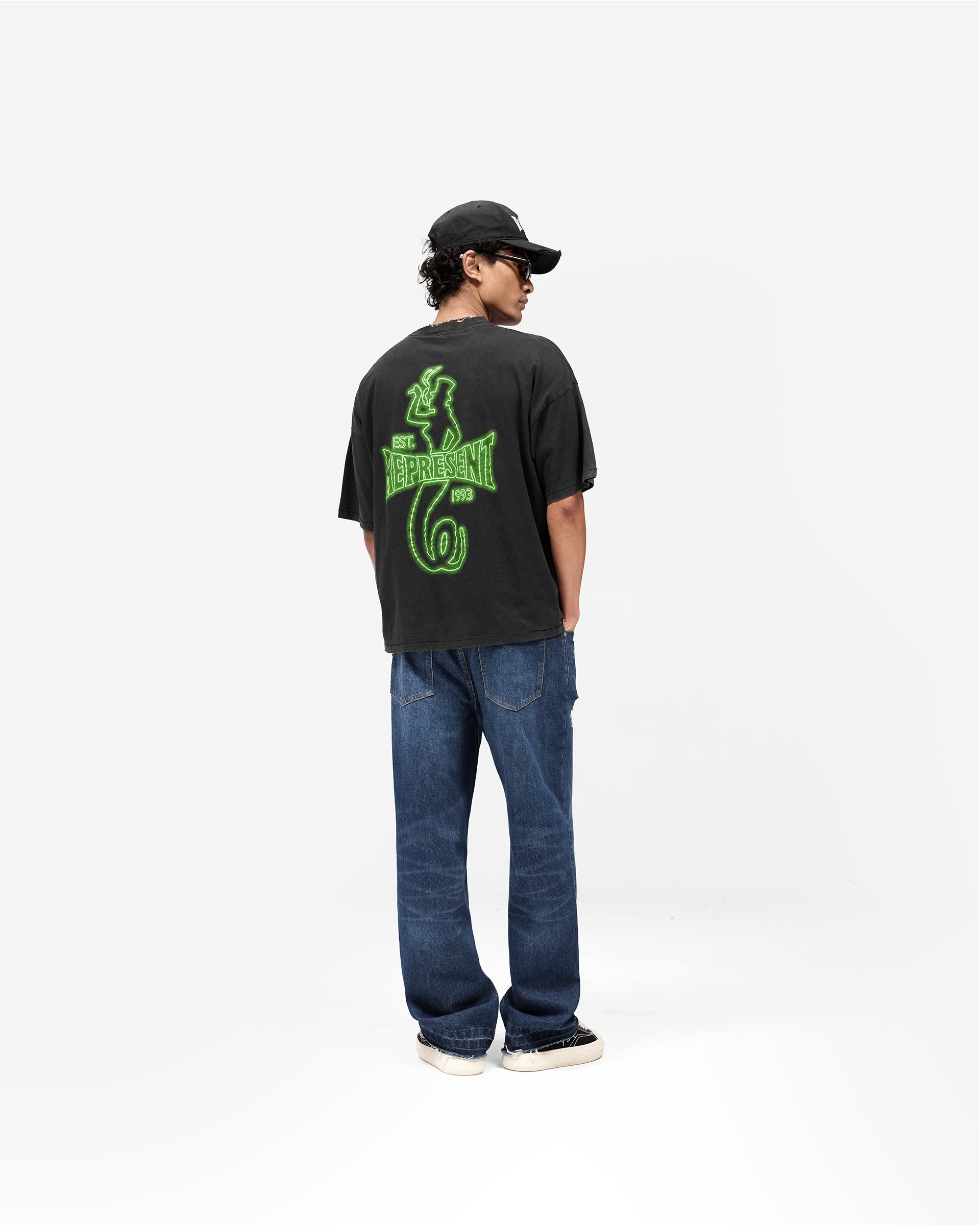 Represent x The Viper Room Glow T-Shirt - Vintage Black