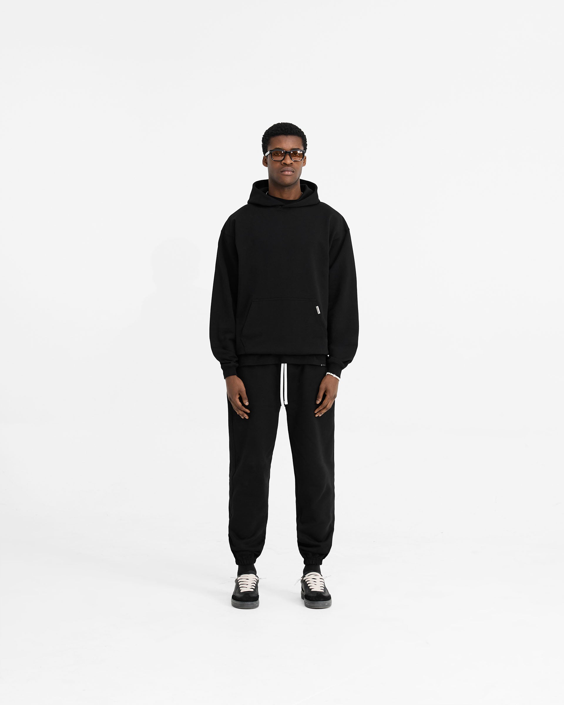 Initial Oversized Hoodie - Black