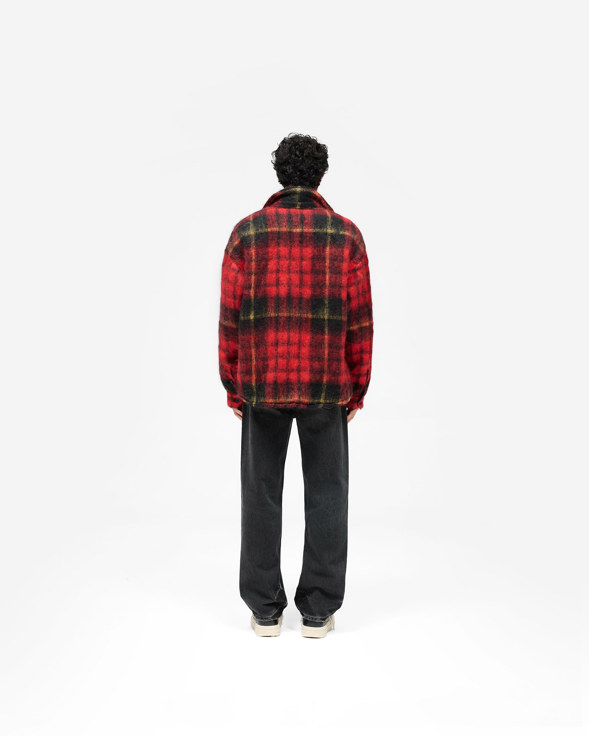 Mohair Overshirt - Red Check