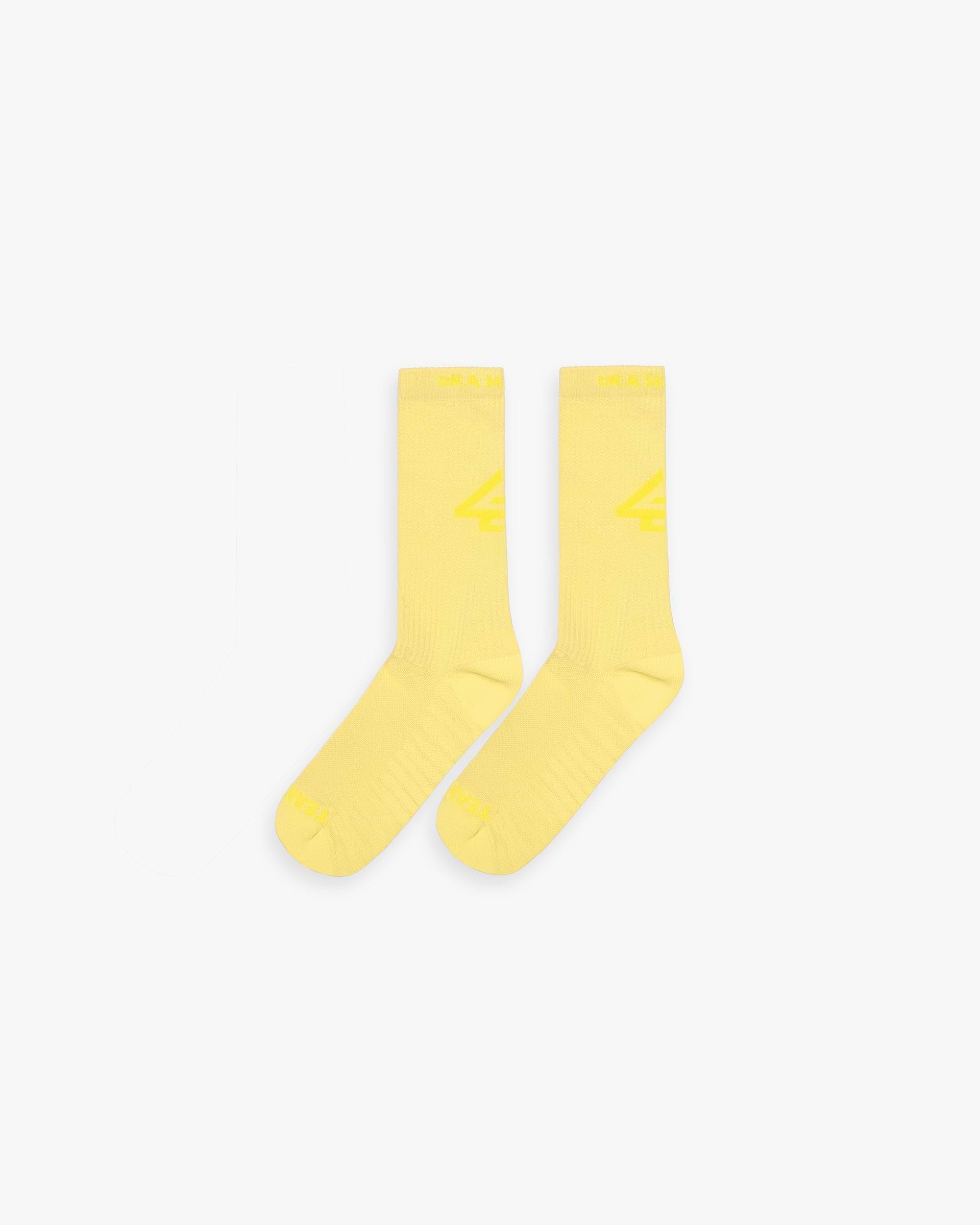 247 Logo Socks - Lemon