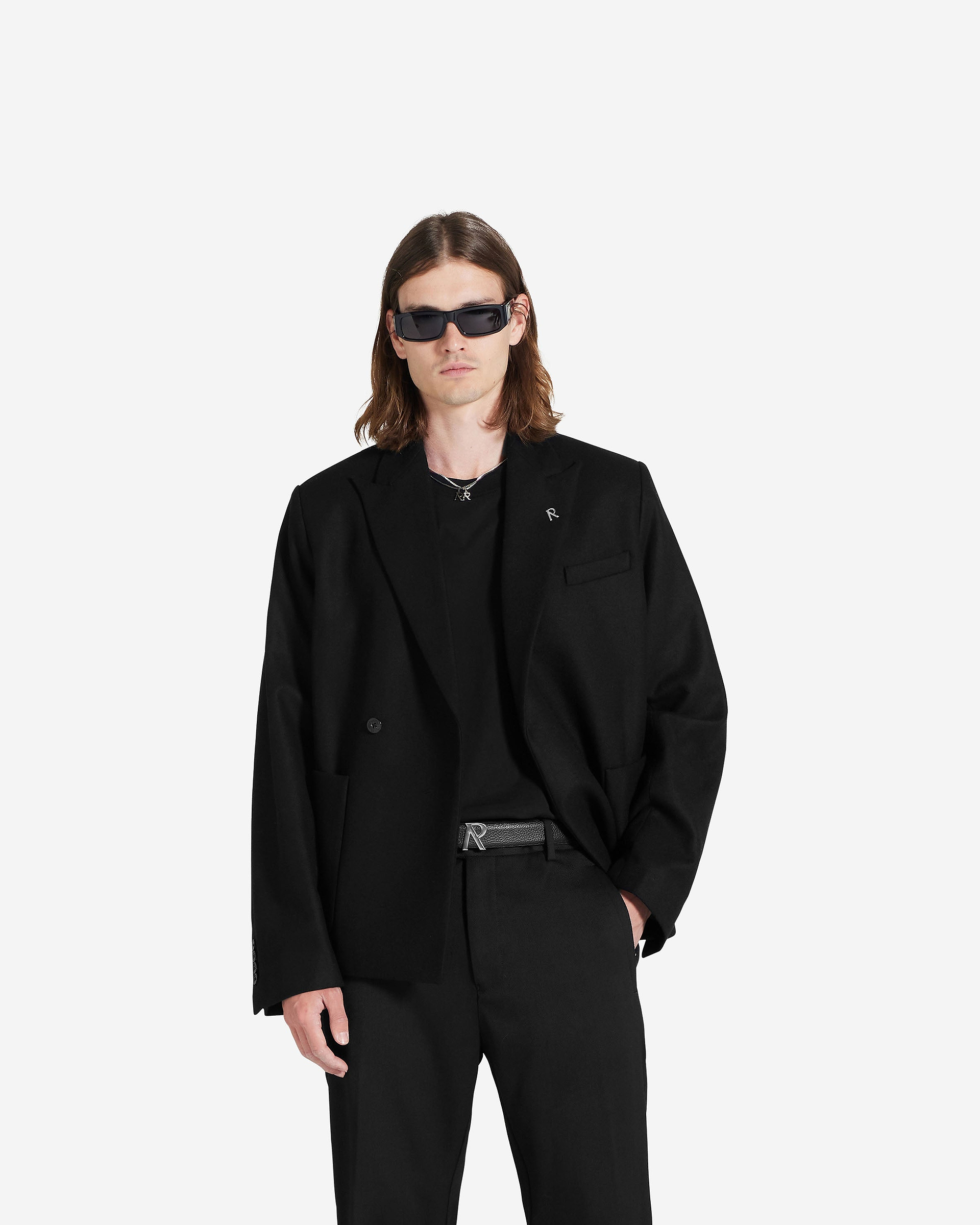 Double Breasted Blazer - Jet Black