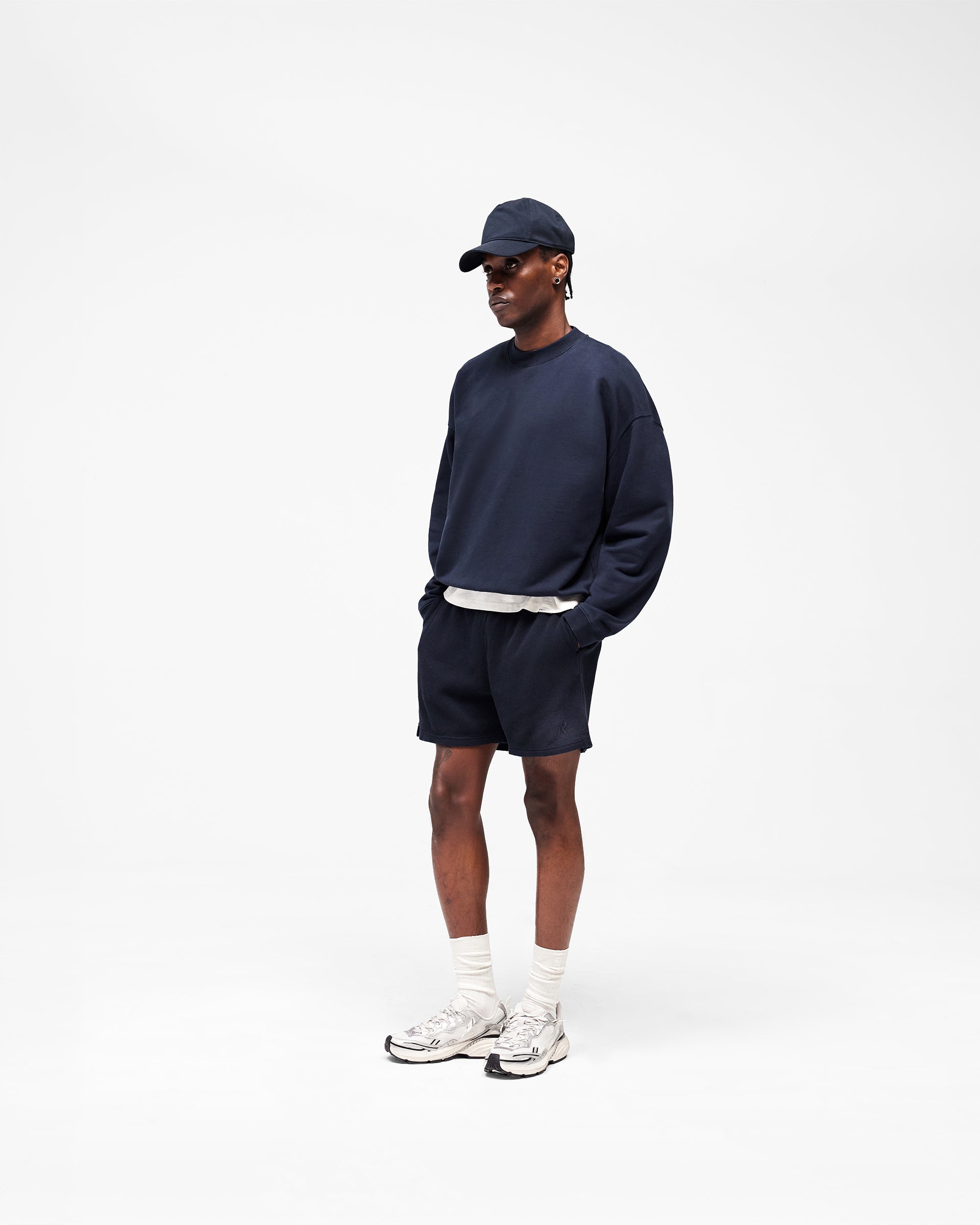 Initial Boxy Sweater - Midnight Navy