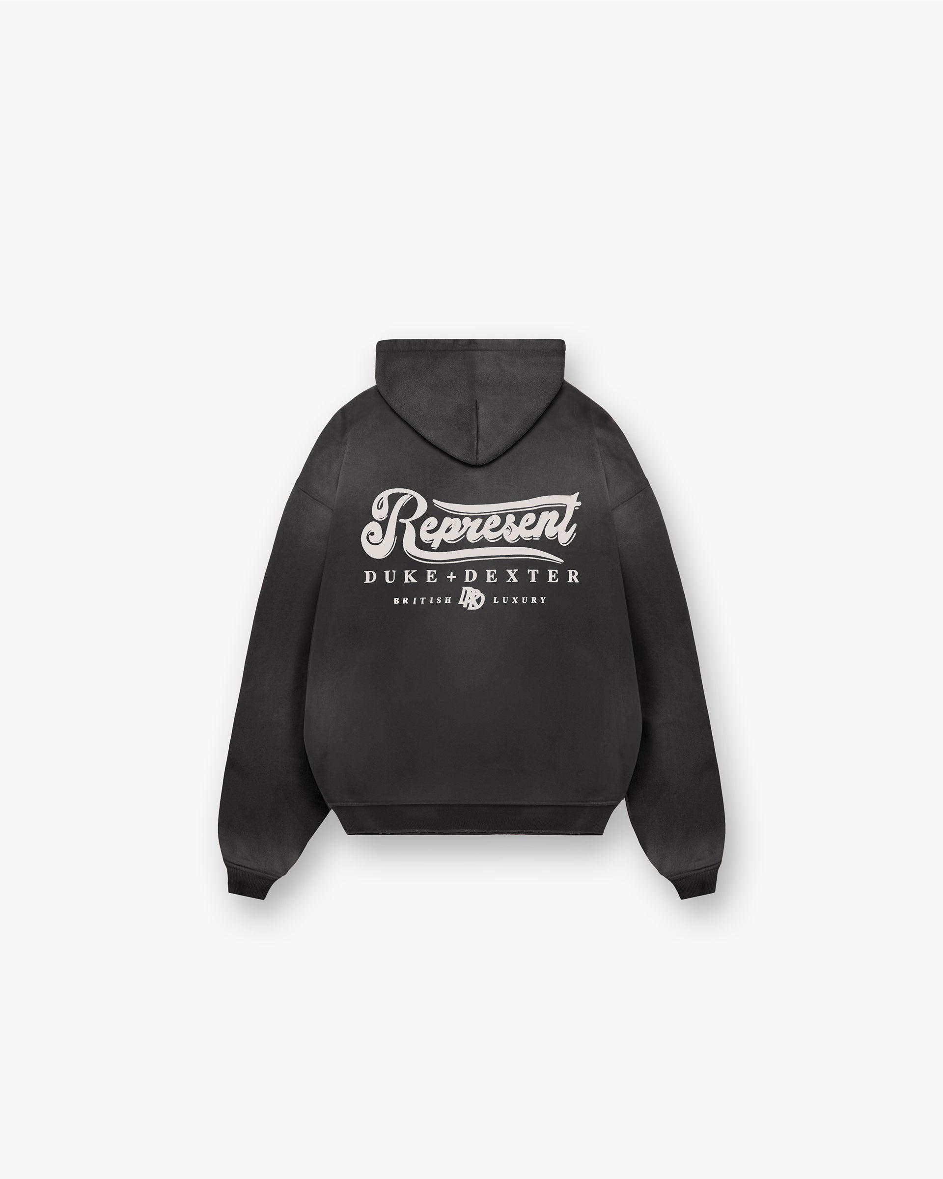 Represent X Duke + Dexter British Luxury Hoodie - Stained Black