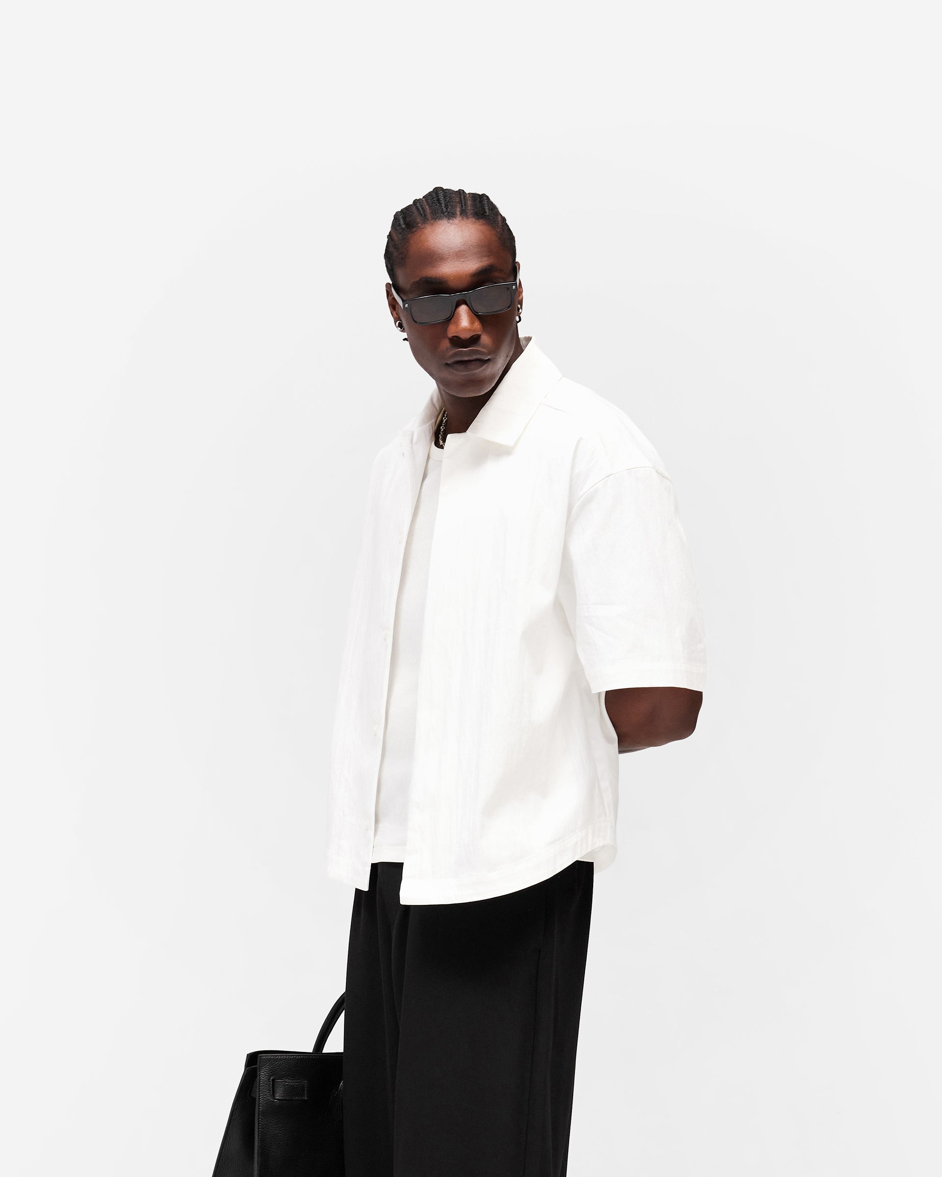 Initial Short Sleeve Shirt - Flat White