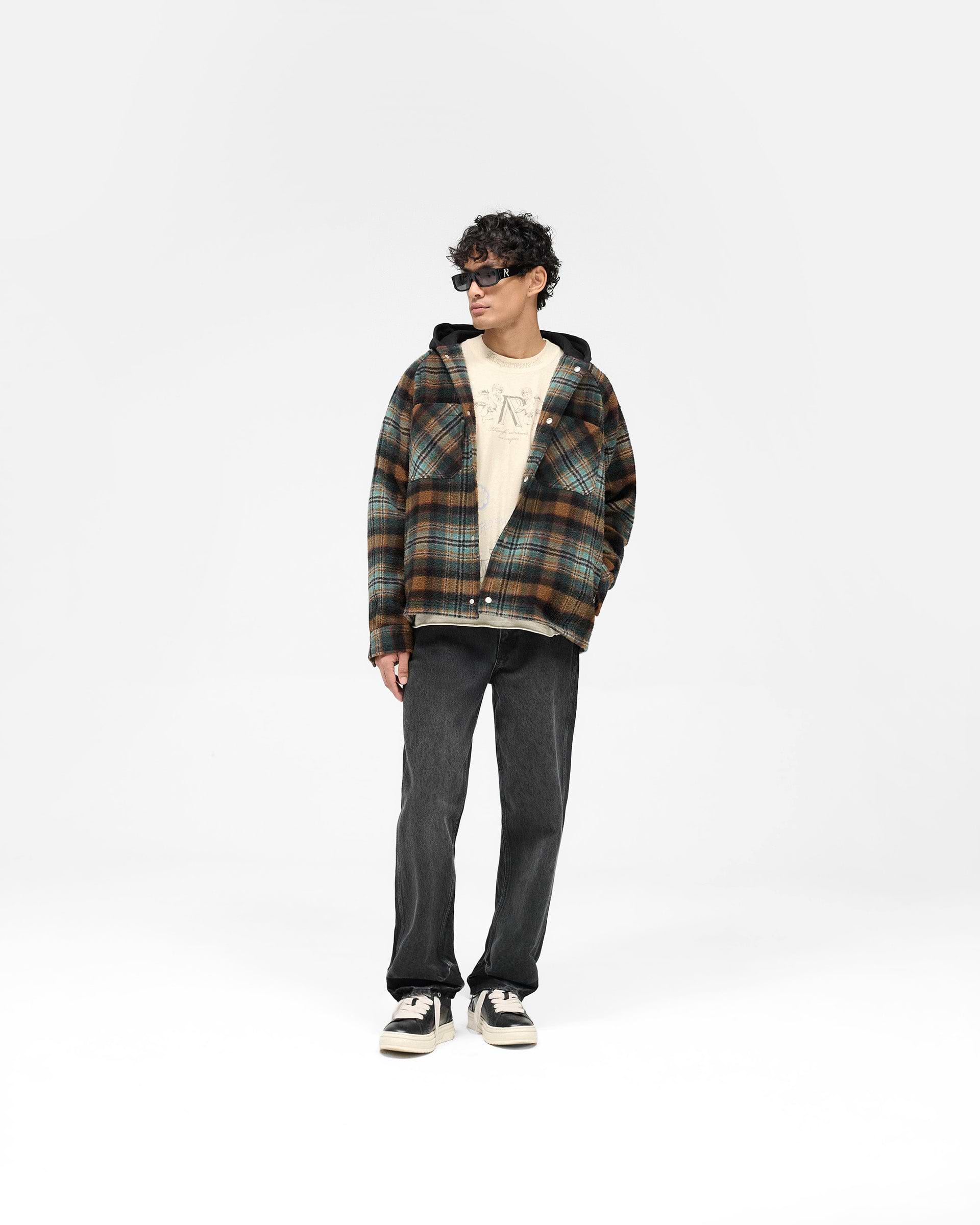 Hooded Overshirt - Check