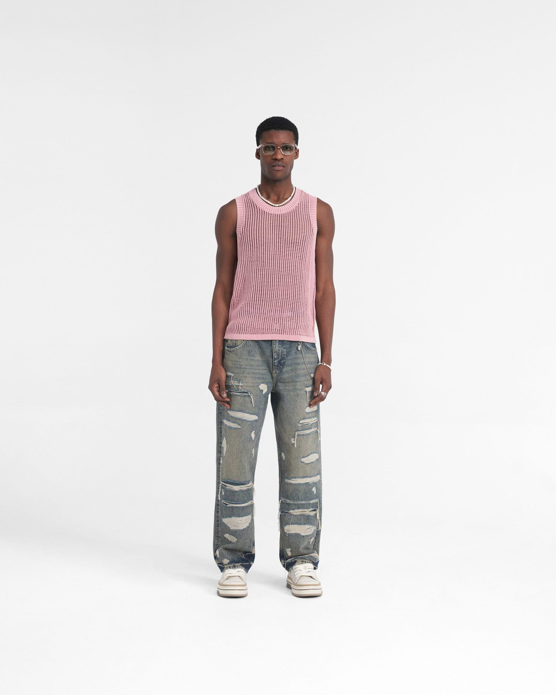 R3D Double Destroyer Baggy Denim - Blue Cream