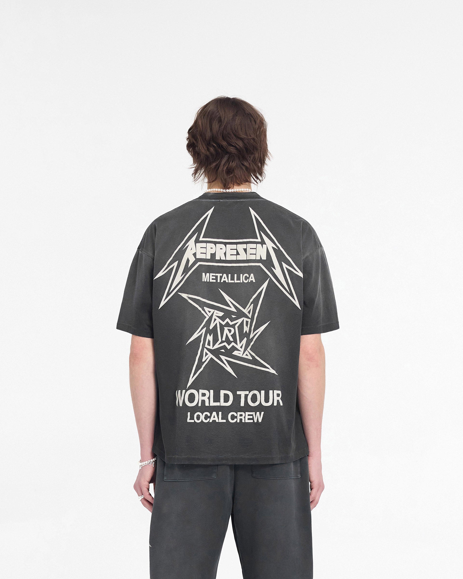 Represent X Metallica‚Ñ¢Ô∏è Local Crew T-Shirt - Stained Black