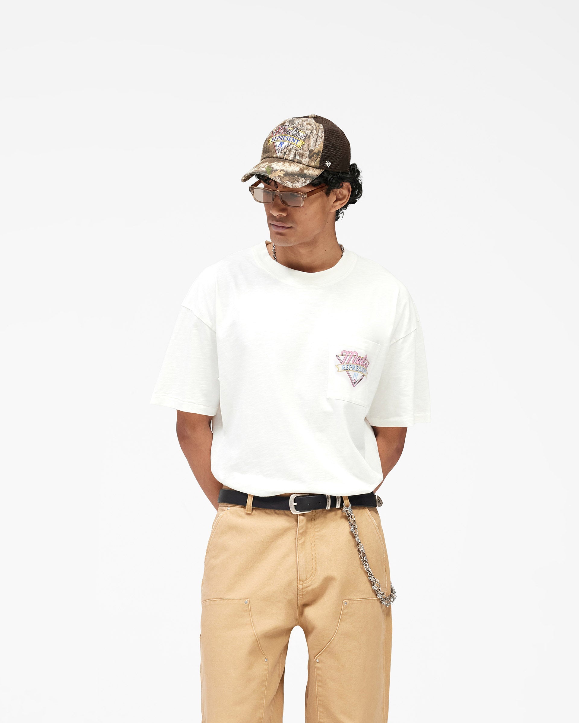 Represent x Mels Diner T-Shirt - Flat White