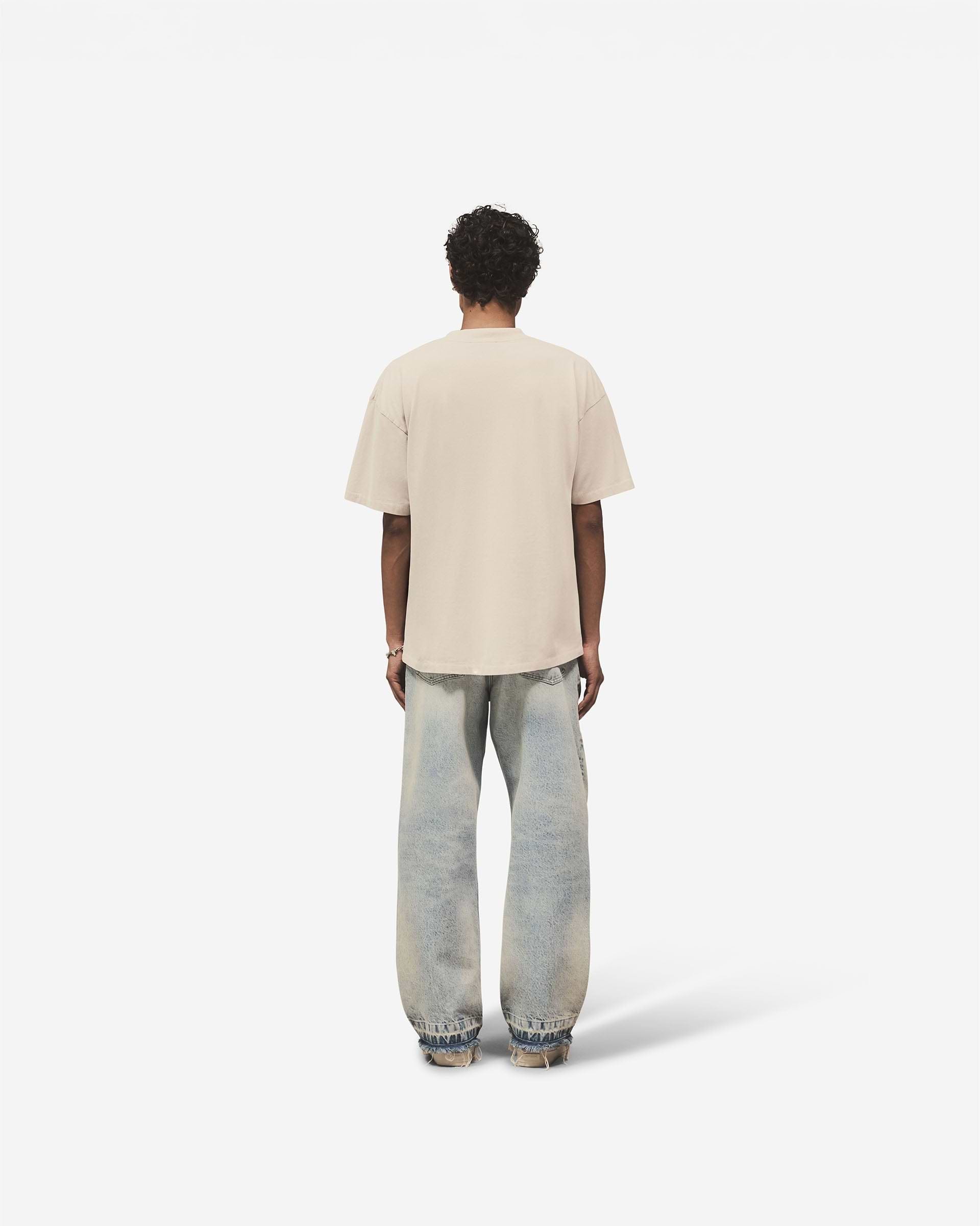 Embroidered Serif Logo T-Shirt - Concrete