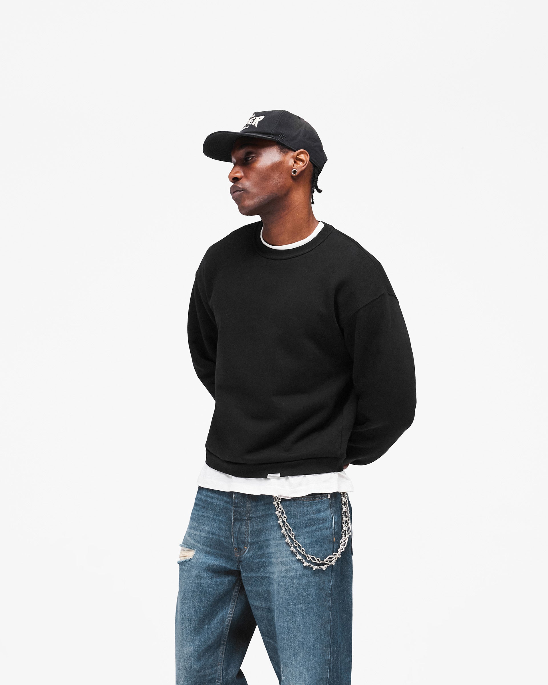 GH Shrunken Sweatshirt - Jet Black