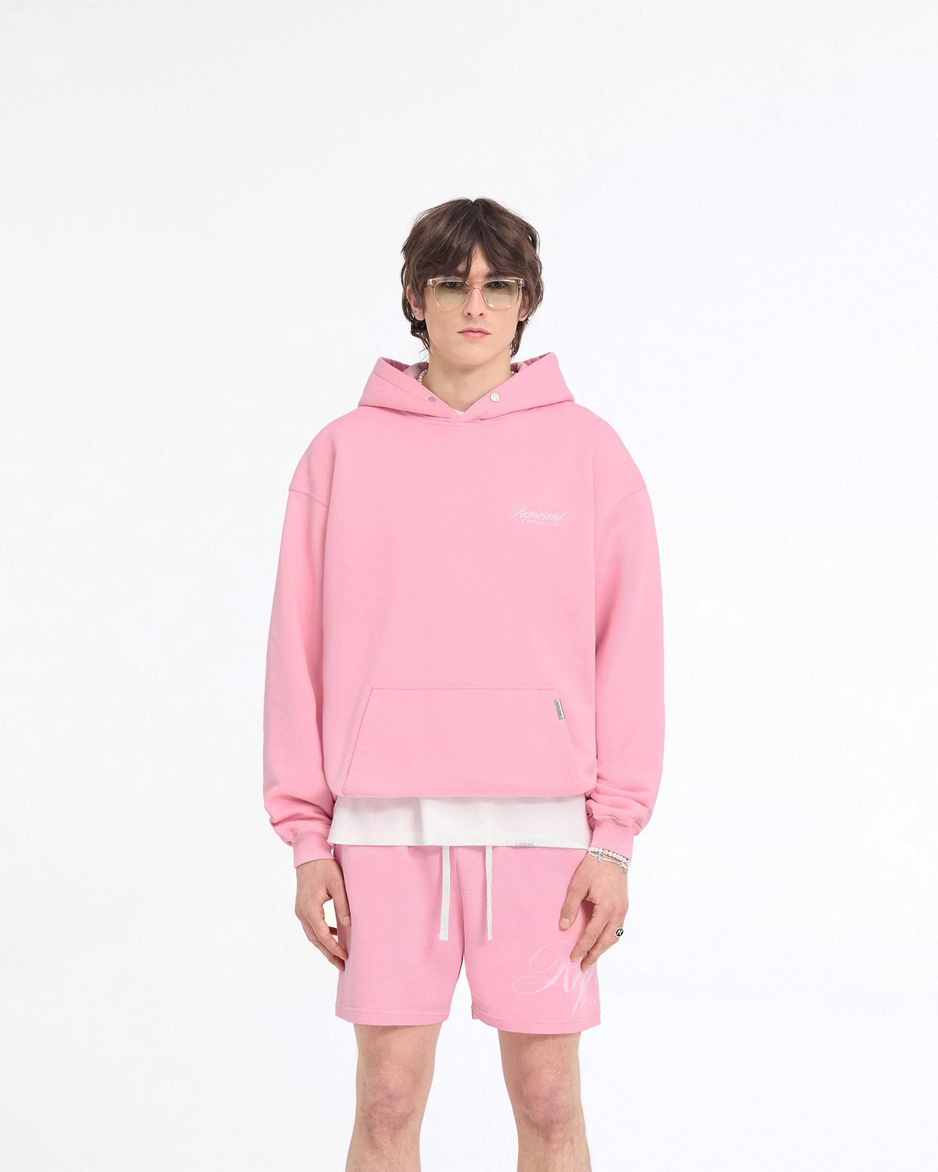 Represent Owners Club Script Hoodie | Pink | REPRESENT
