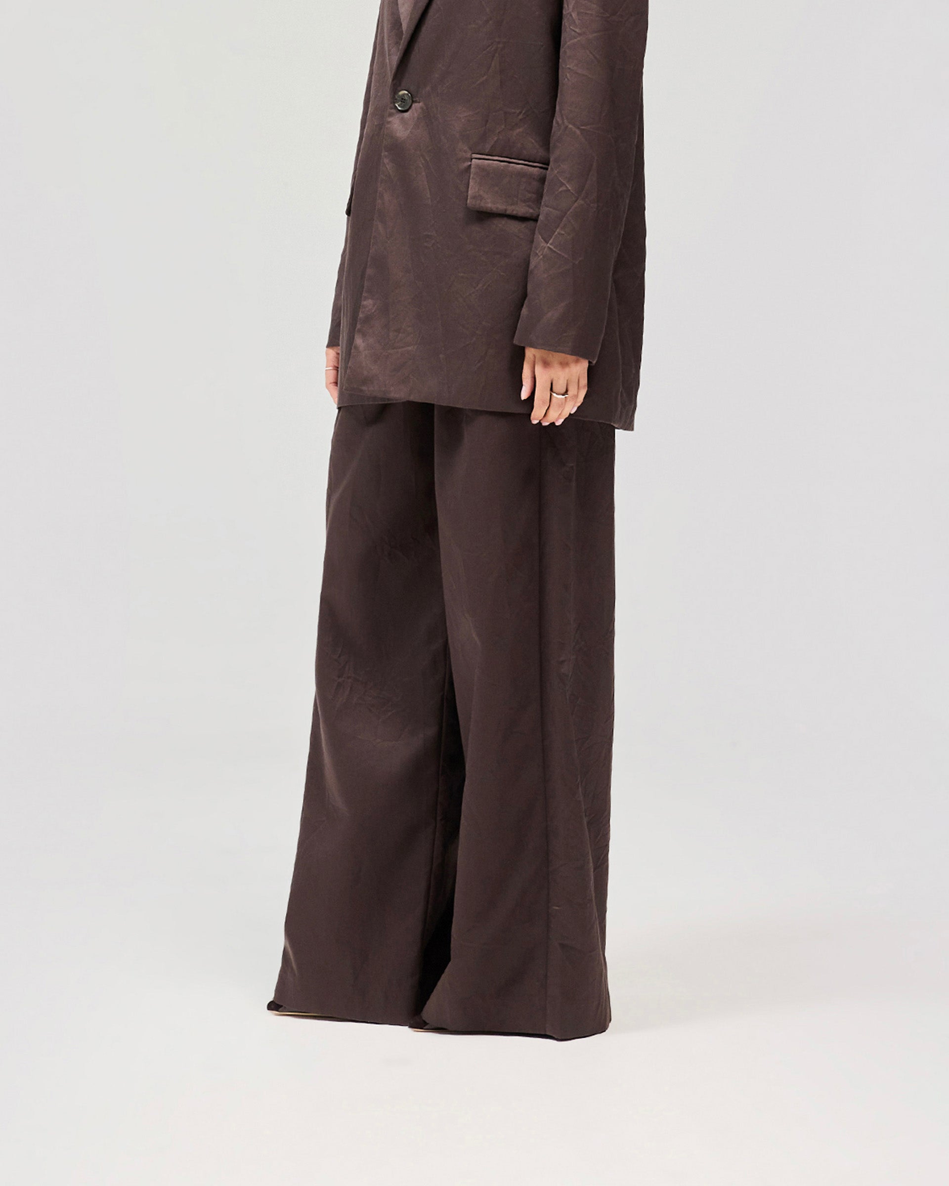 Crimp Trouser - Black Coffee