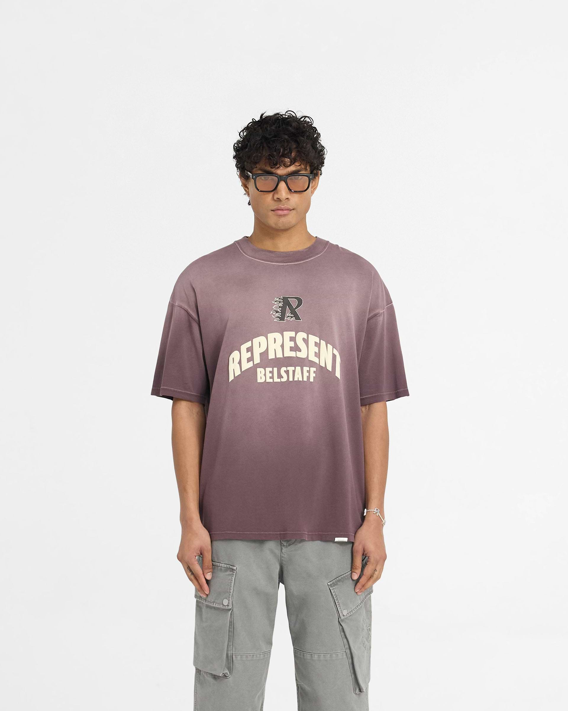 Represent X Belstaff Flame Phoenix T-Shirt - Plum