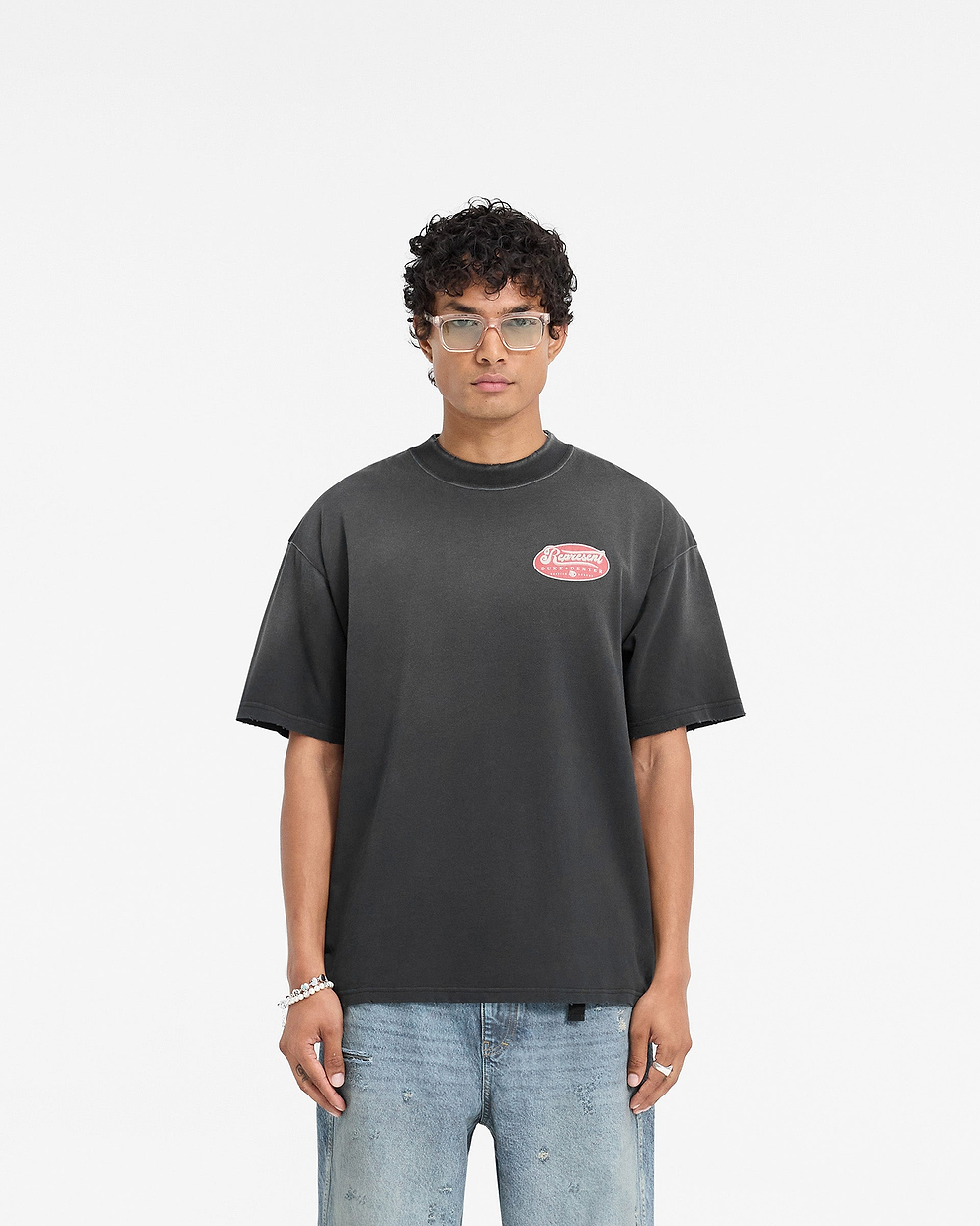 Represent X Duke + Dexter British Luxury T-Shirt - Stained Black