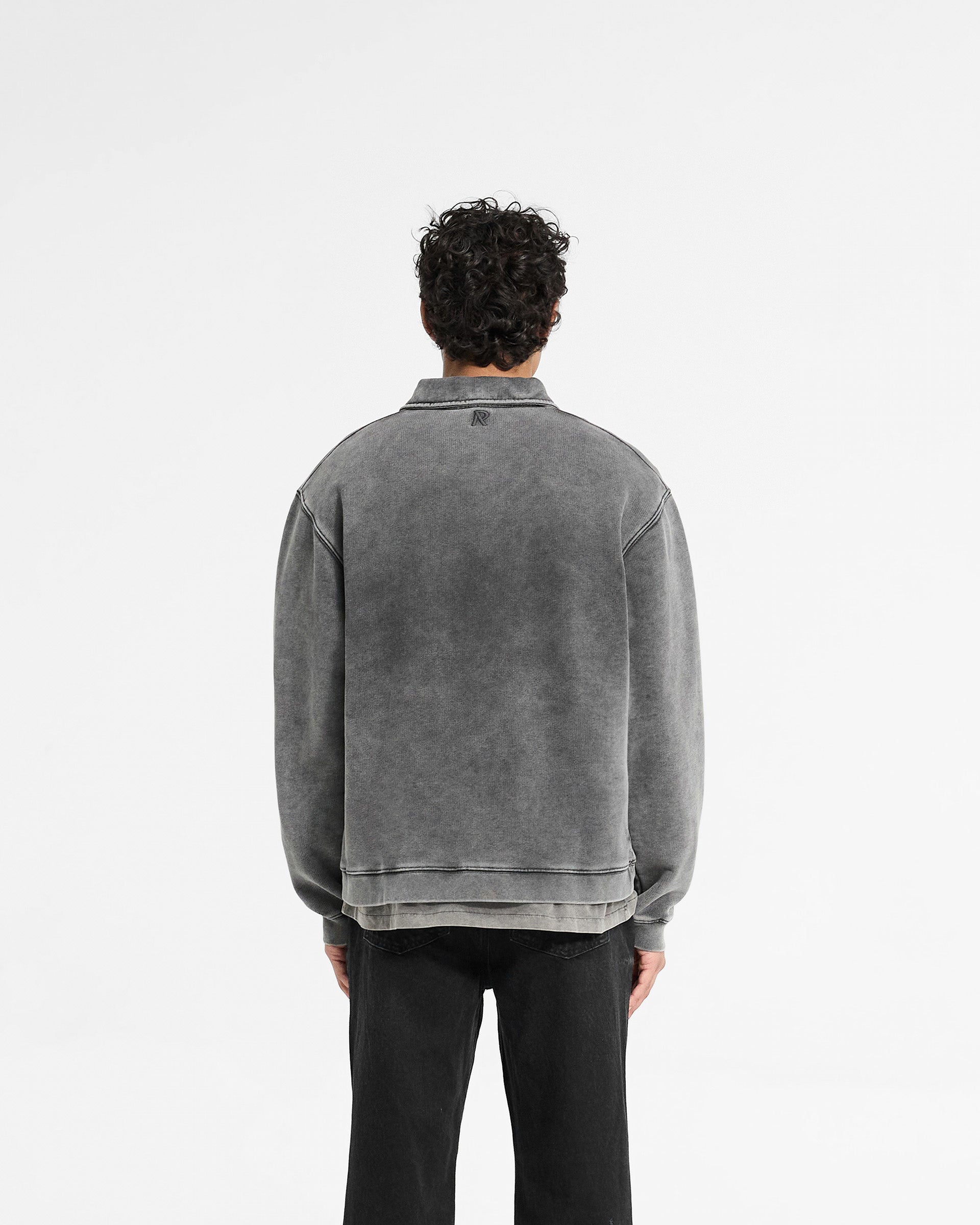 Initial Boxy Quarter Zip - Vintage Grey