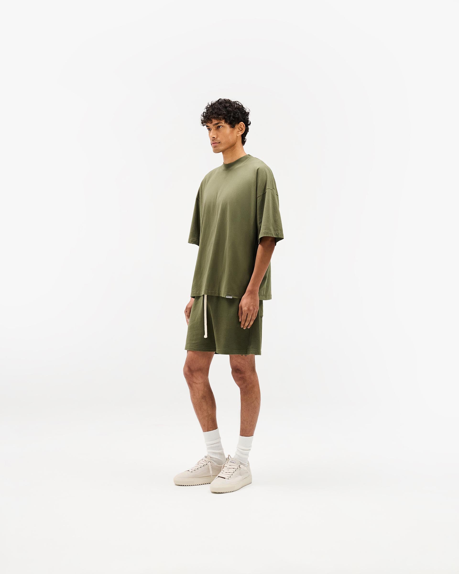 Initial Mesh Shorts - Army Green
