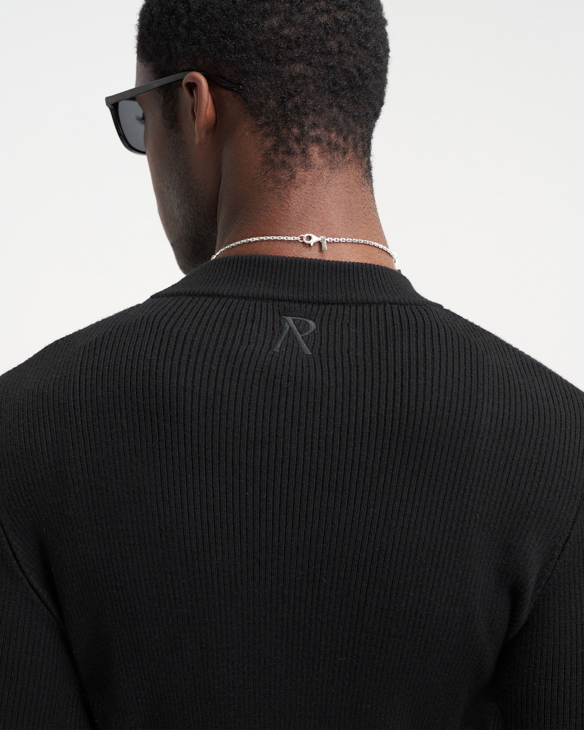 Slim Fit Mock Neck - Jet Black