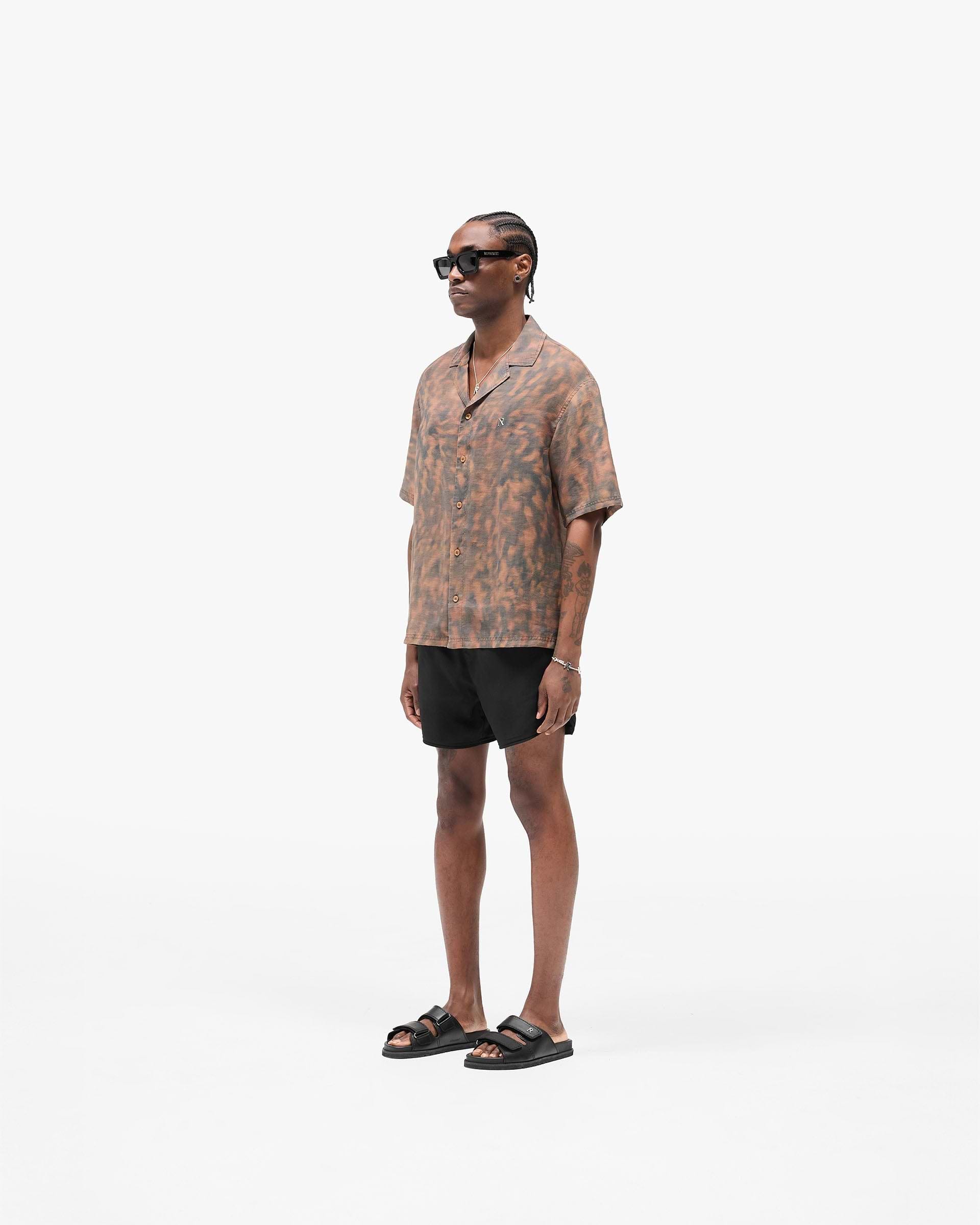 Tortoise Print Shirt - Brown