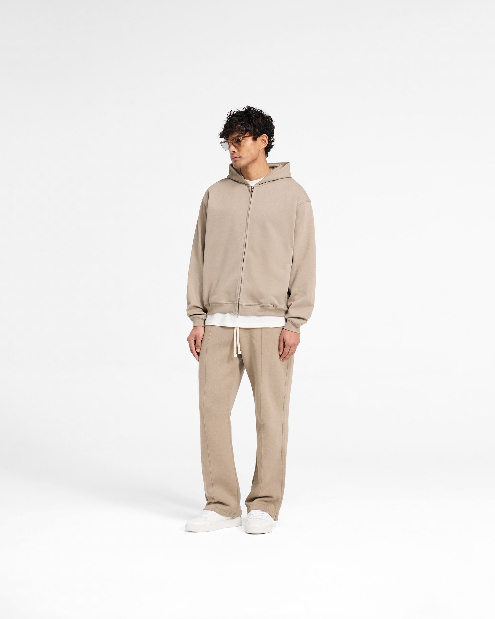 Initial Zip Hoodie - Dune