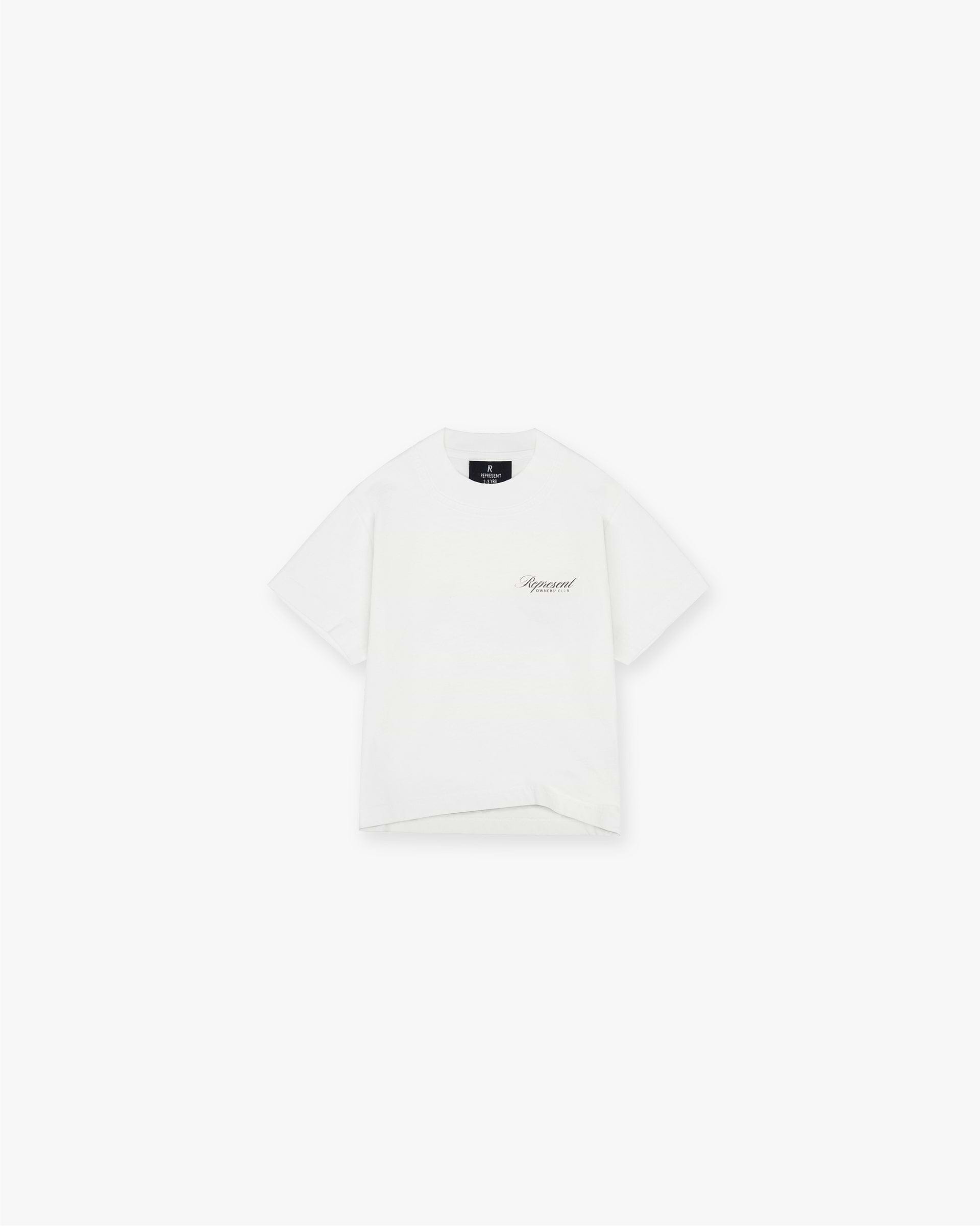Represent Mini Owners Club Script T-Shirt - Flat White
