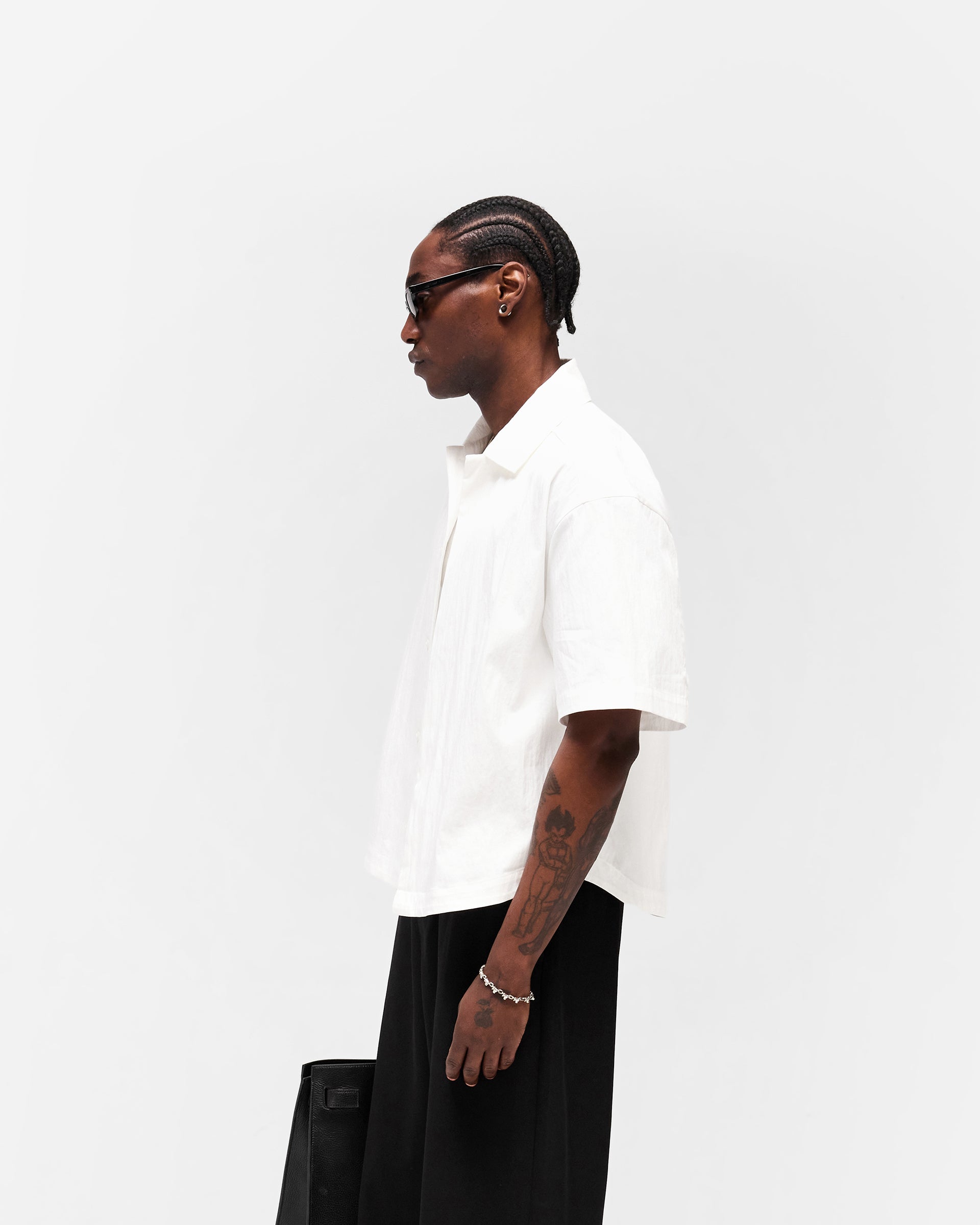 Initial Short Sleeve Shirt - Flat White