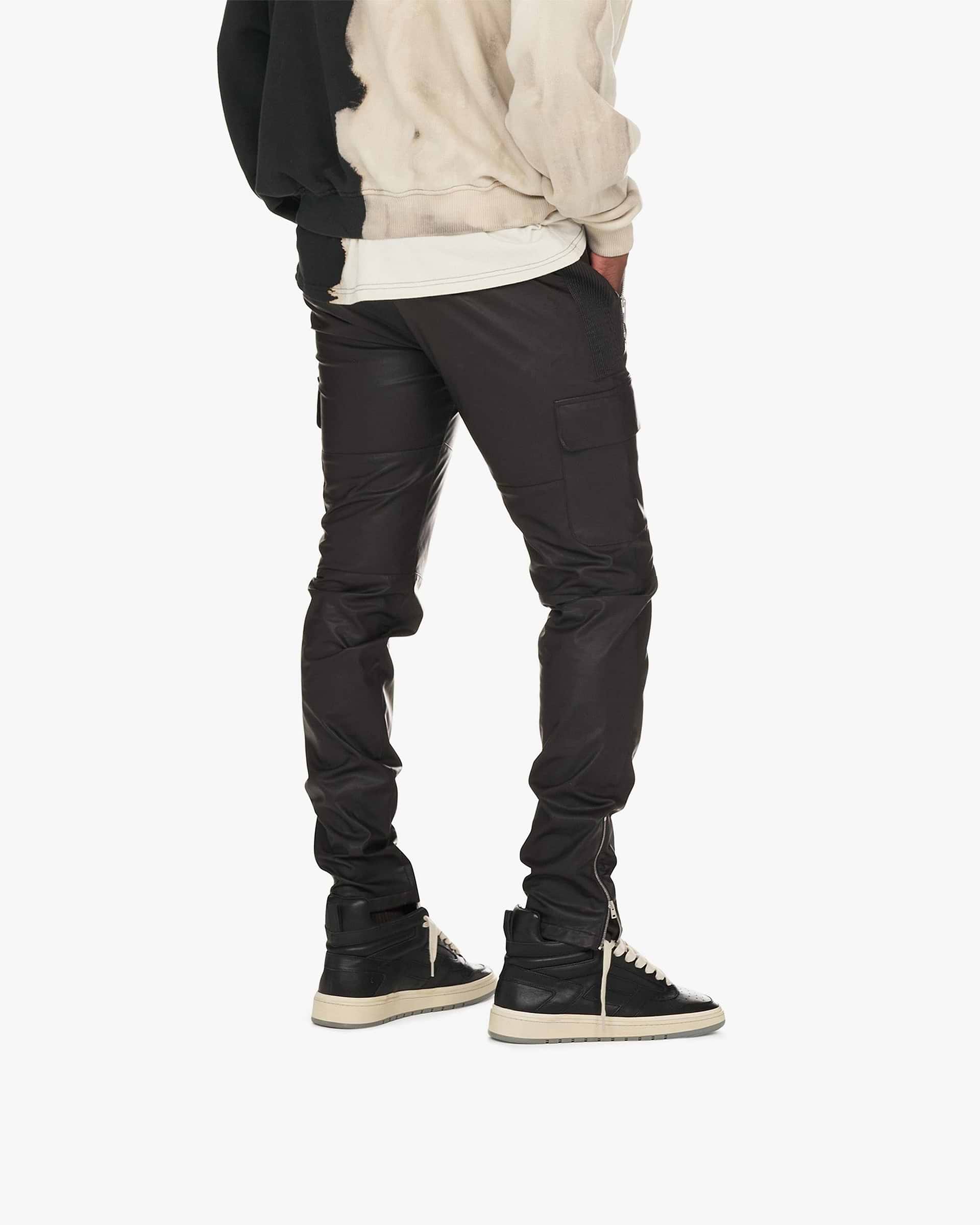 Leather Military Pant - Brown