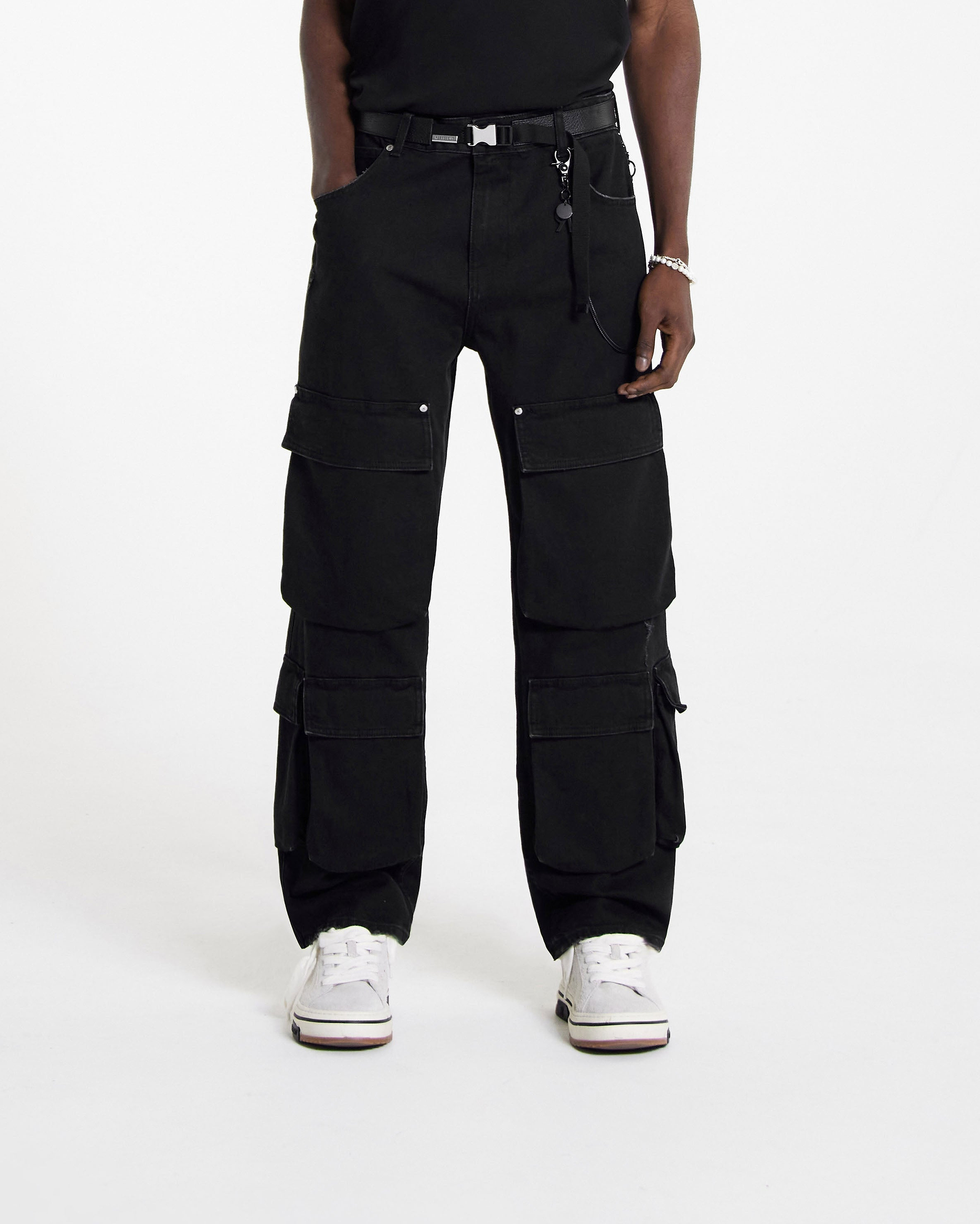 R3 Cargo Denim | Black Denim FW23 | Represent Clo