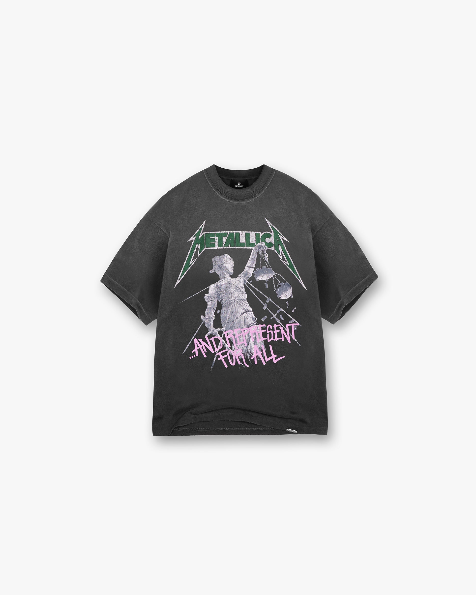 Metallica Justice T-Shirt | Stained Black | REPRESENT