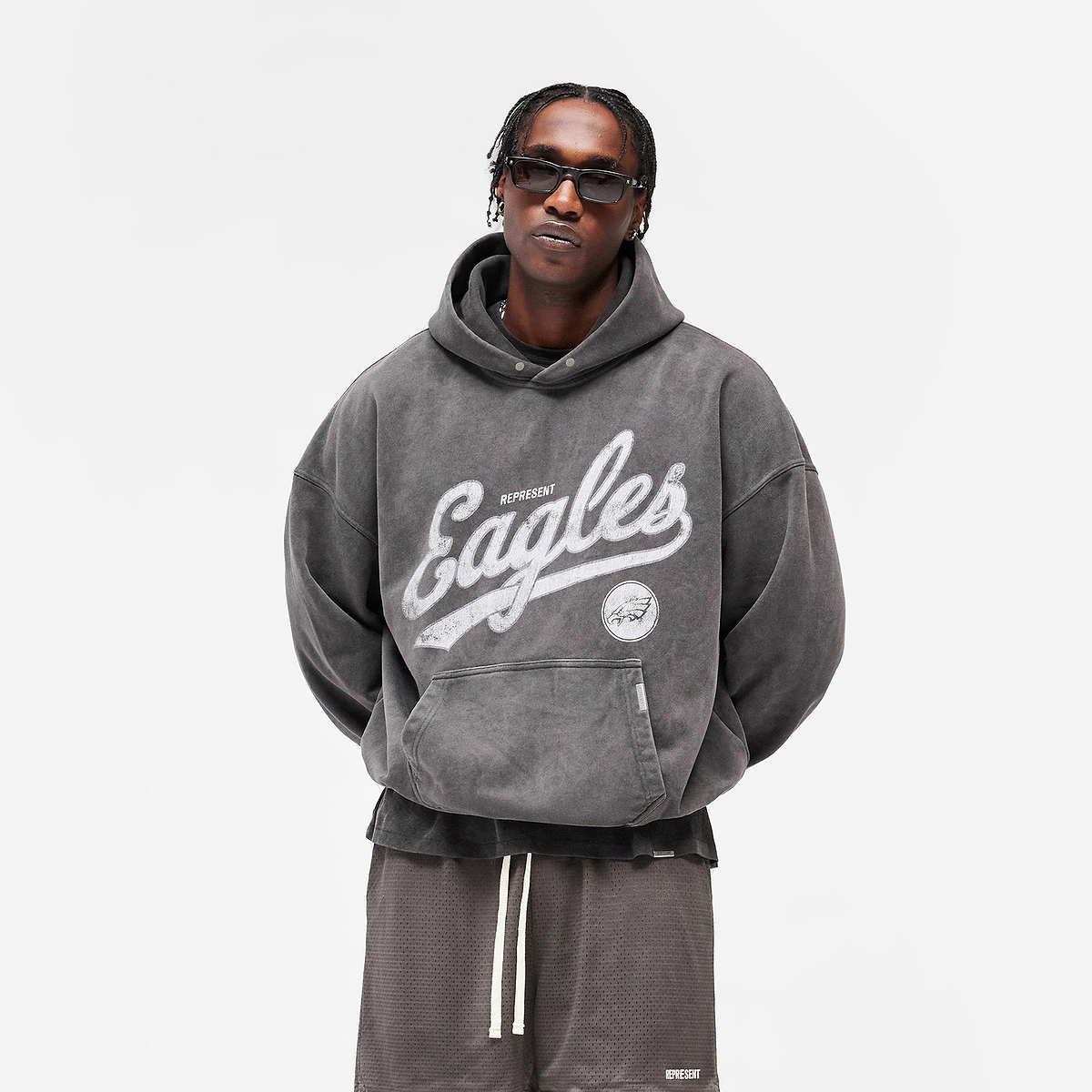 Philadelphia Eagles Hoodie in Vintage Grey | Represent x NFL ...