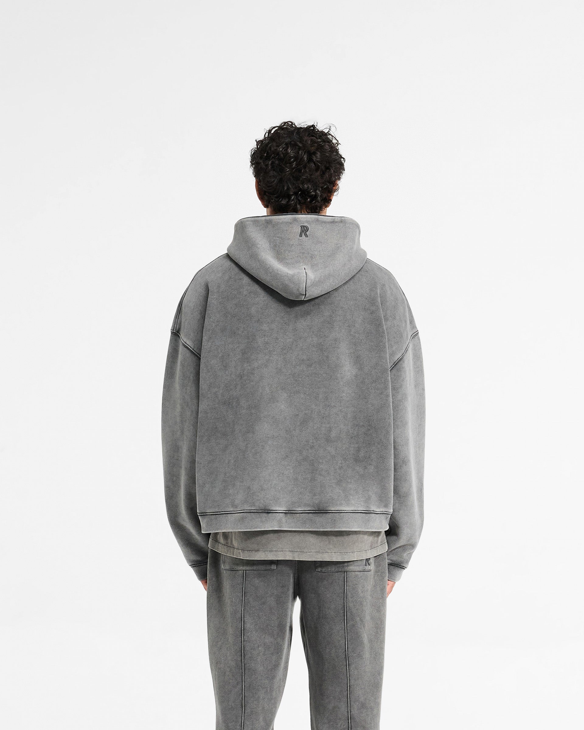 Initial Boxy Hoodie - Vintage Grey