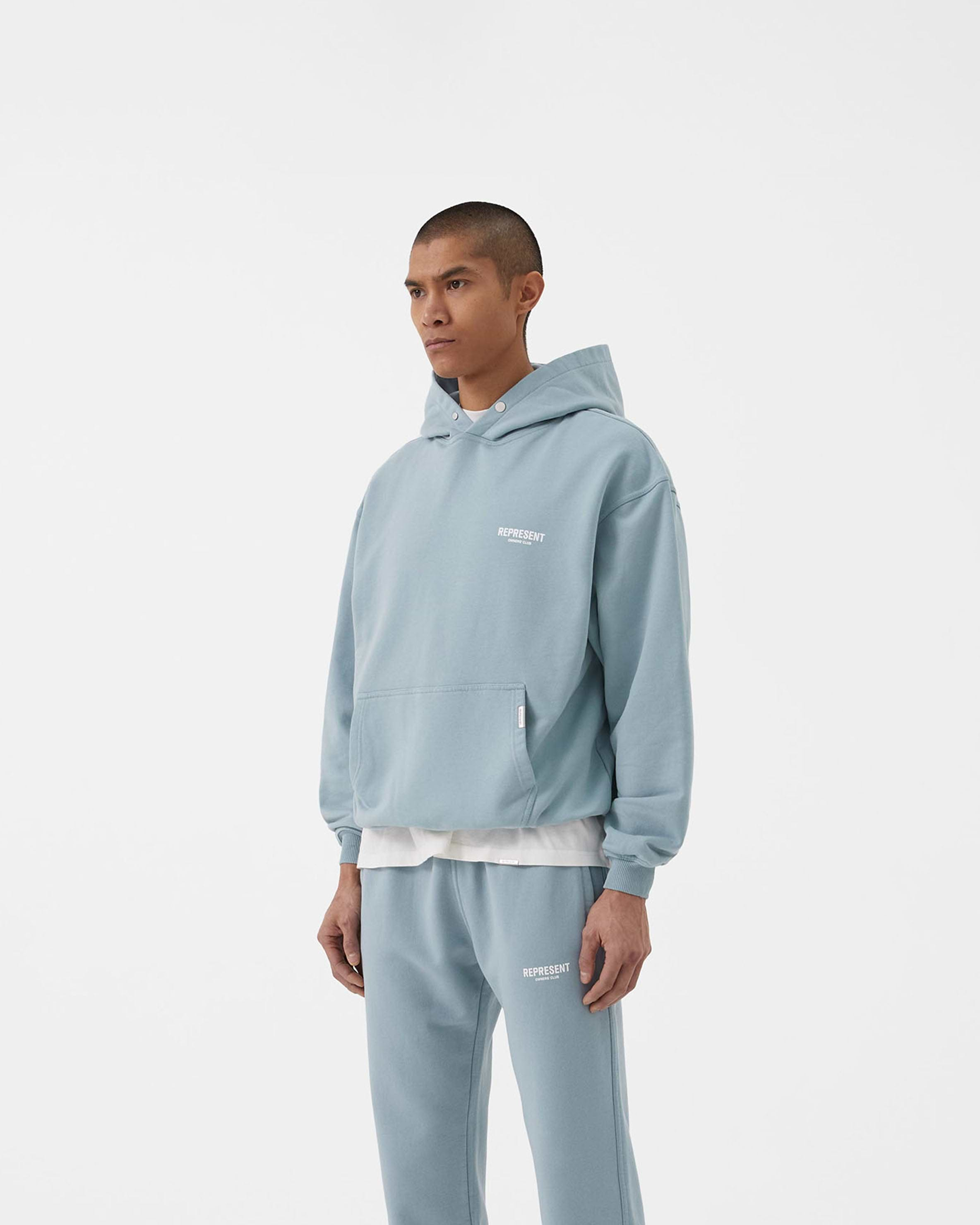 Black and light blue hoodie best sale