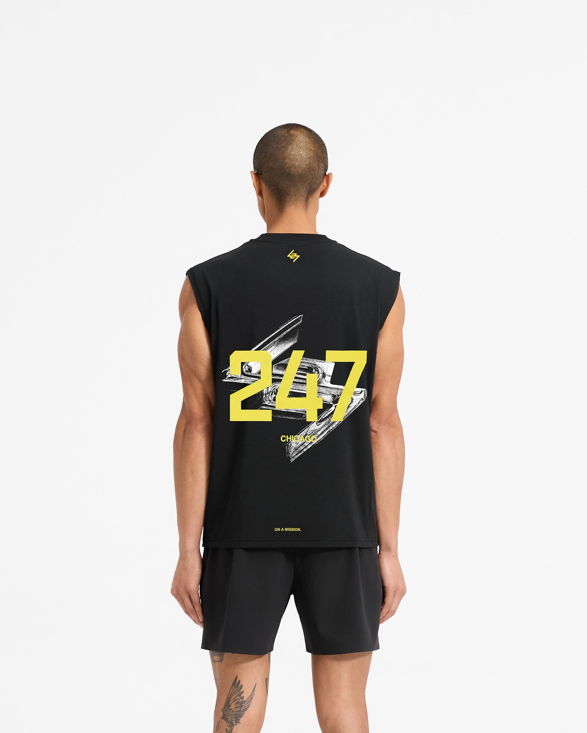 247 Chicago Oversized Tank - Jet Black