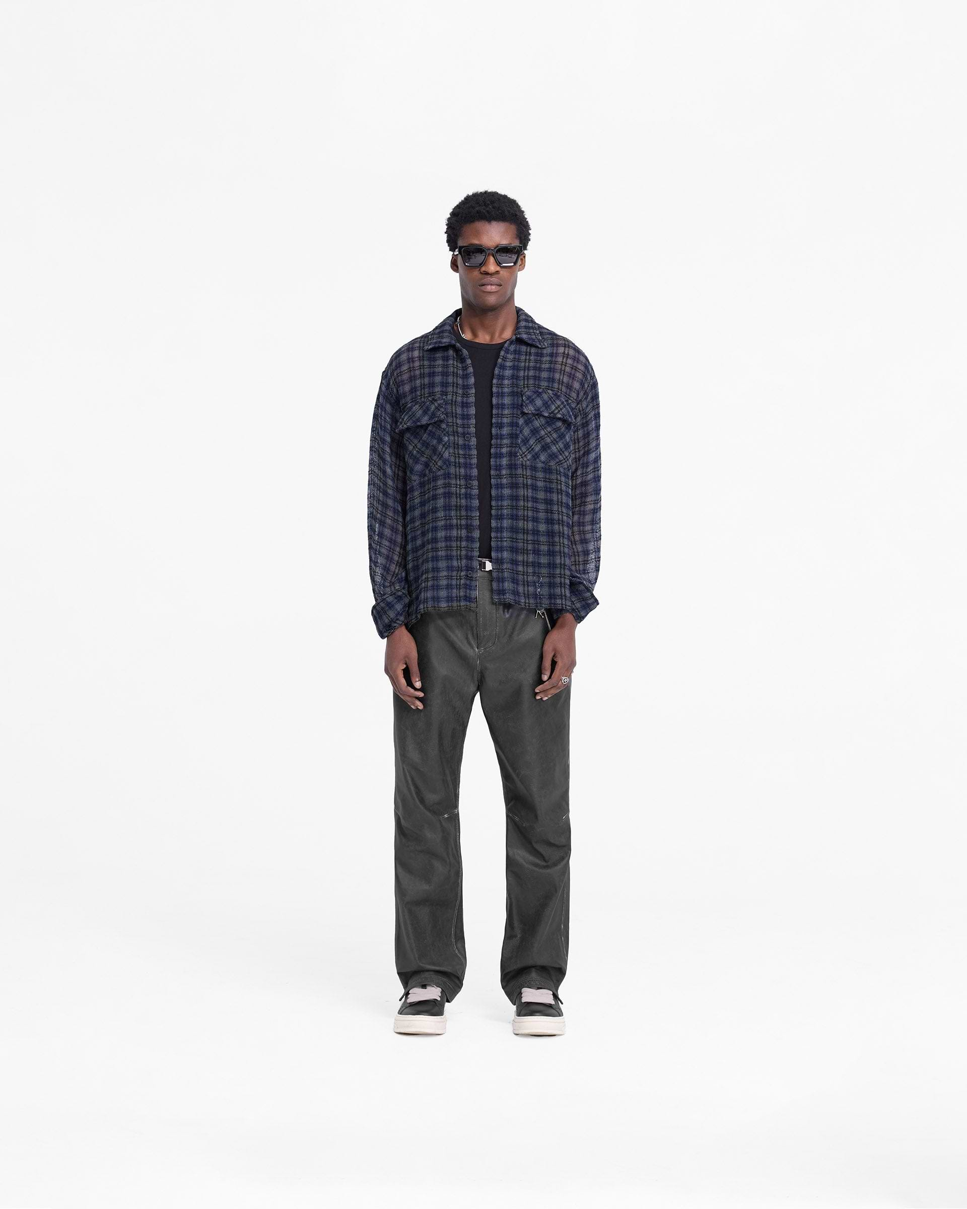 Check Flannel Shirt - Blue Check