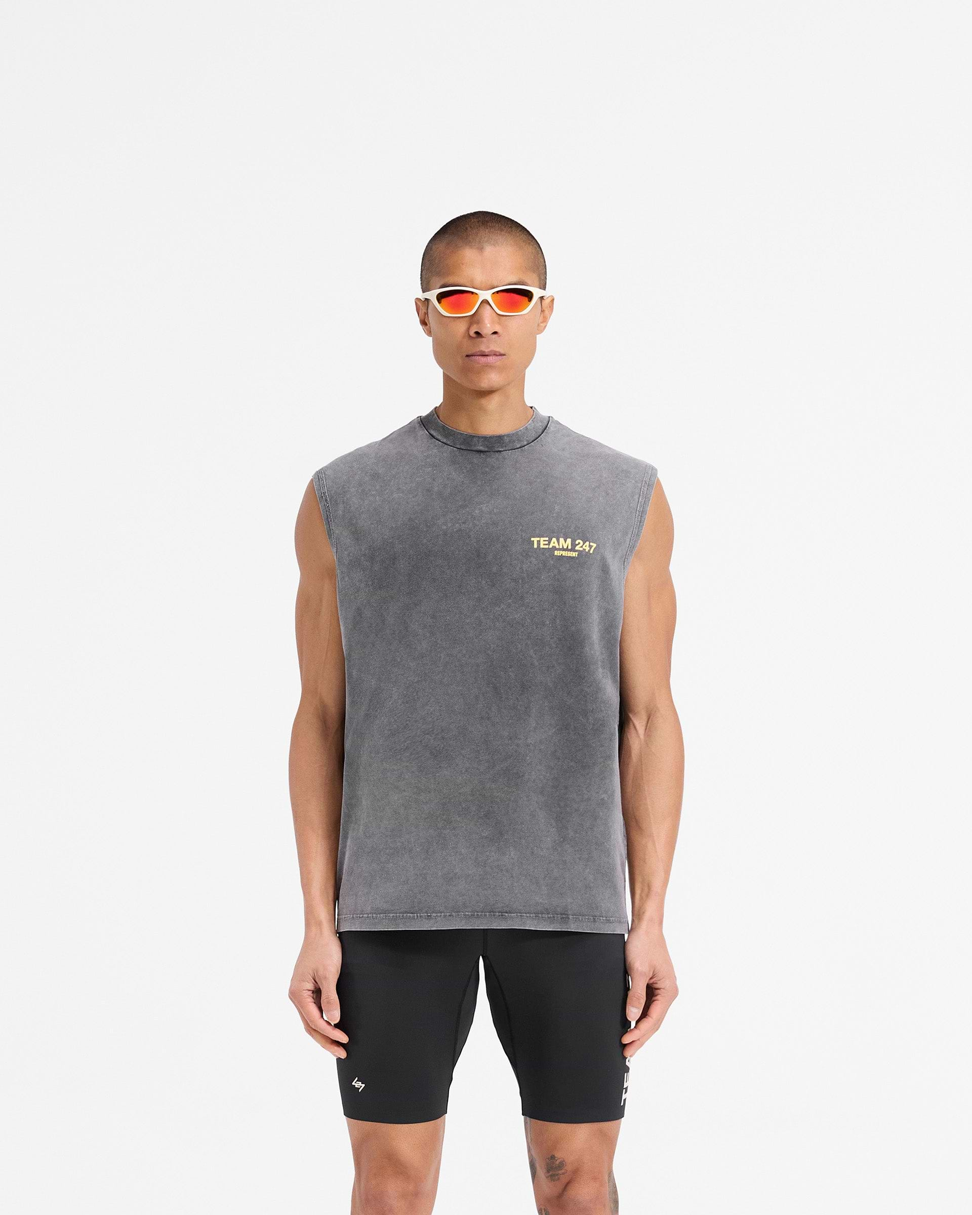 Team 247 Oversized Tank - Pewter Lemon