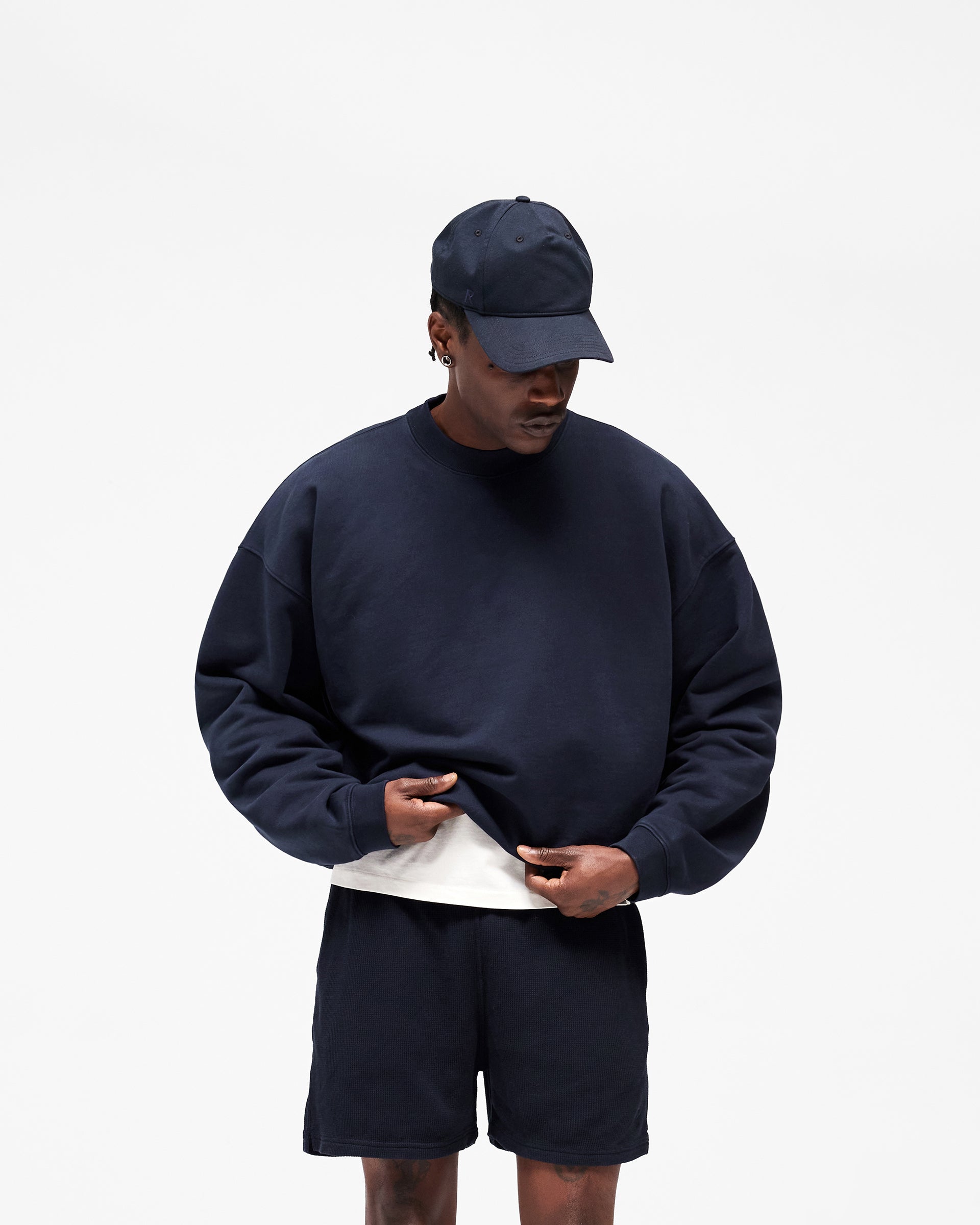 Initial Boxy Sweater - Midnight Navy