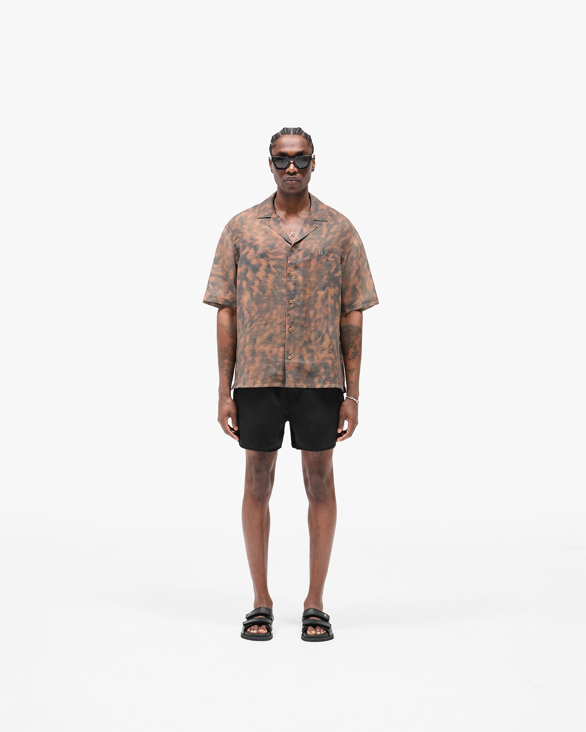 Tortoise Print Shirt - Brown