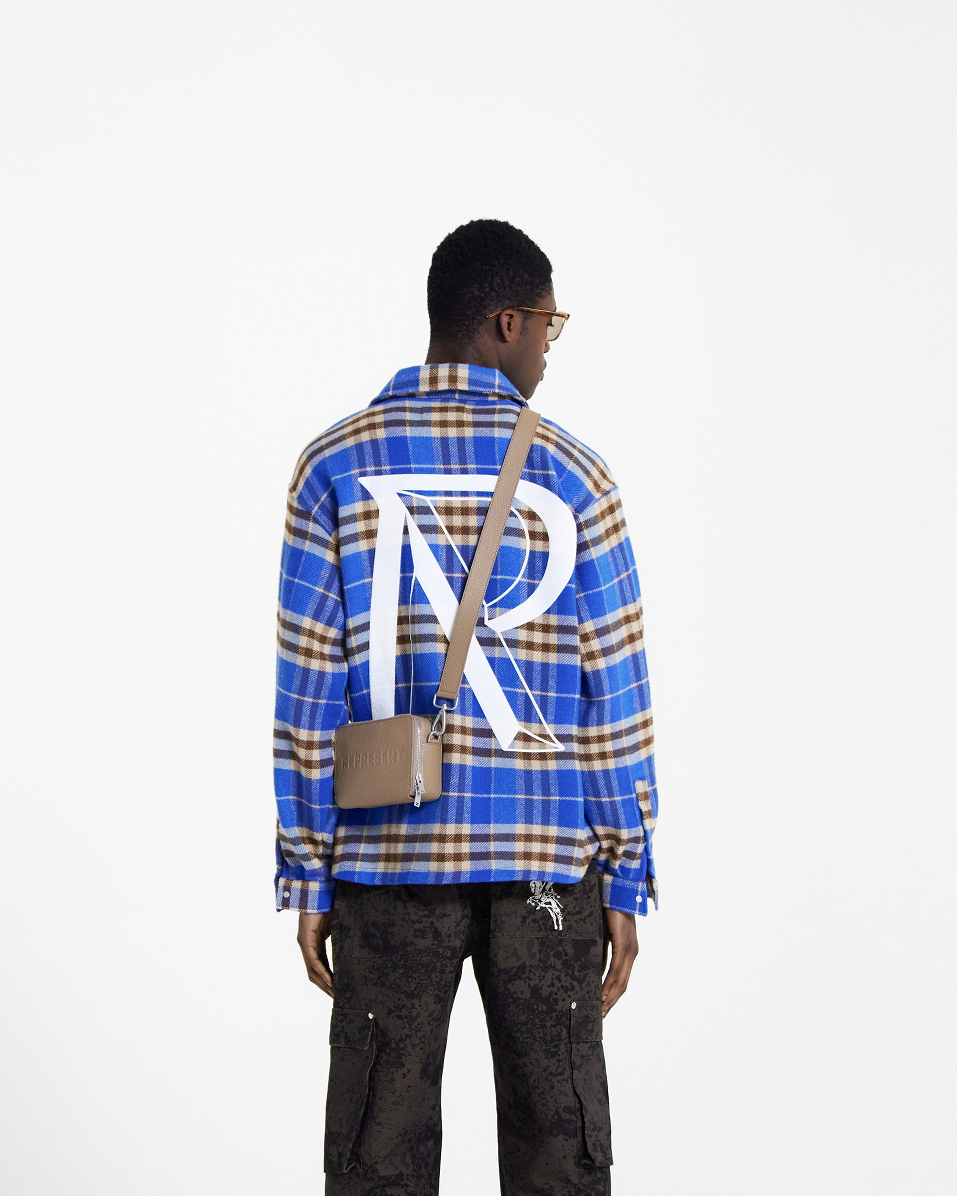 Heavyweight Initial Flannel Shirt - Cobalt