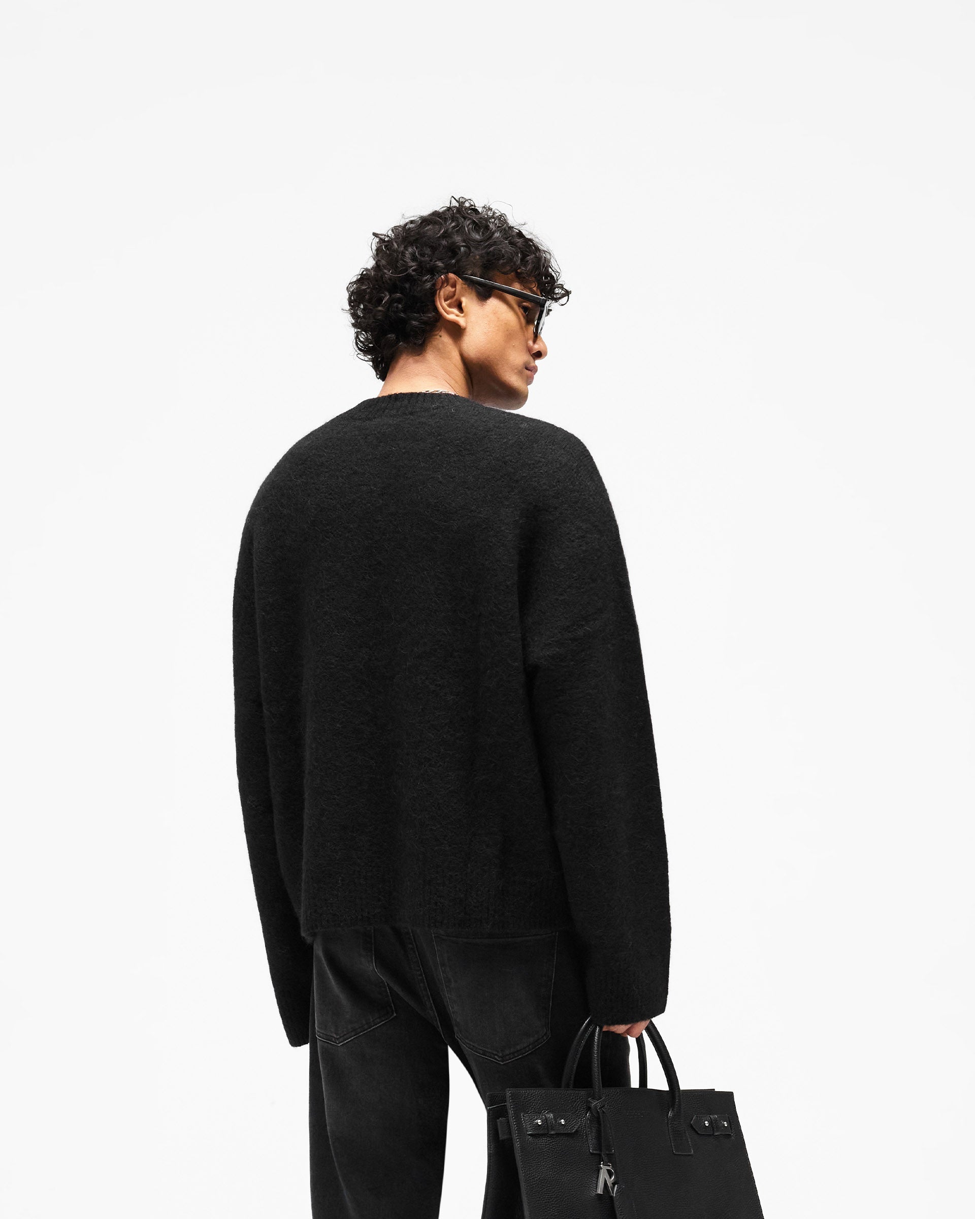 Logo Knit Sweater - Jet Black