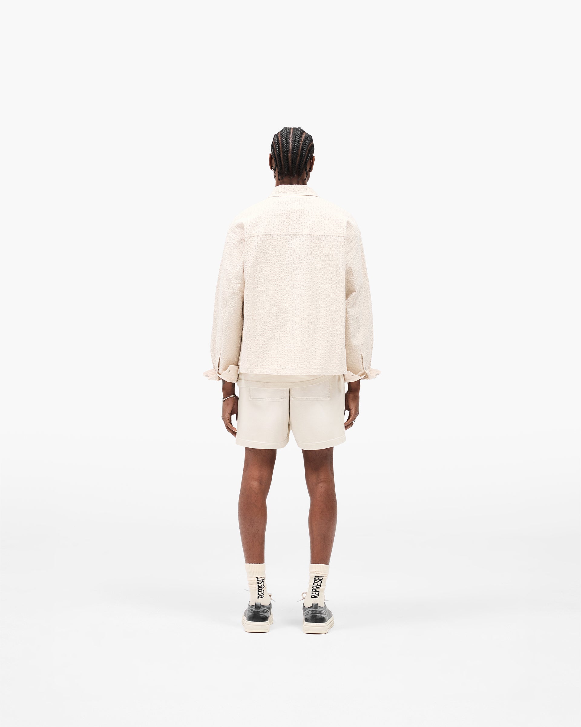Textured Long Sleeve Shirt - Champagne