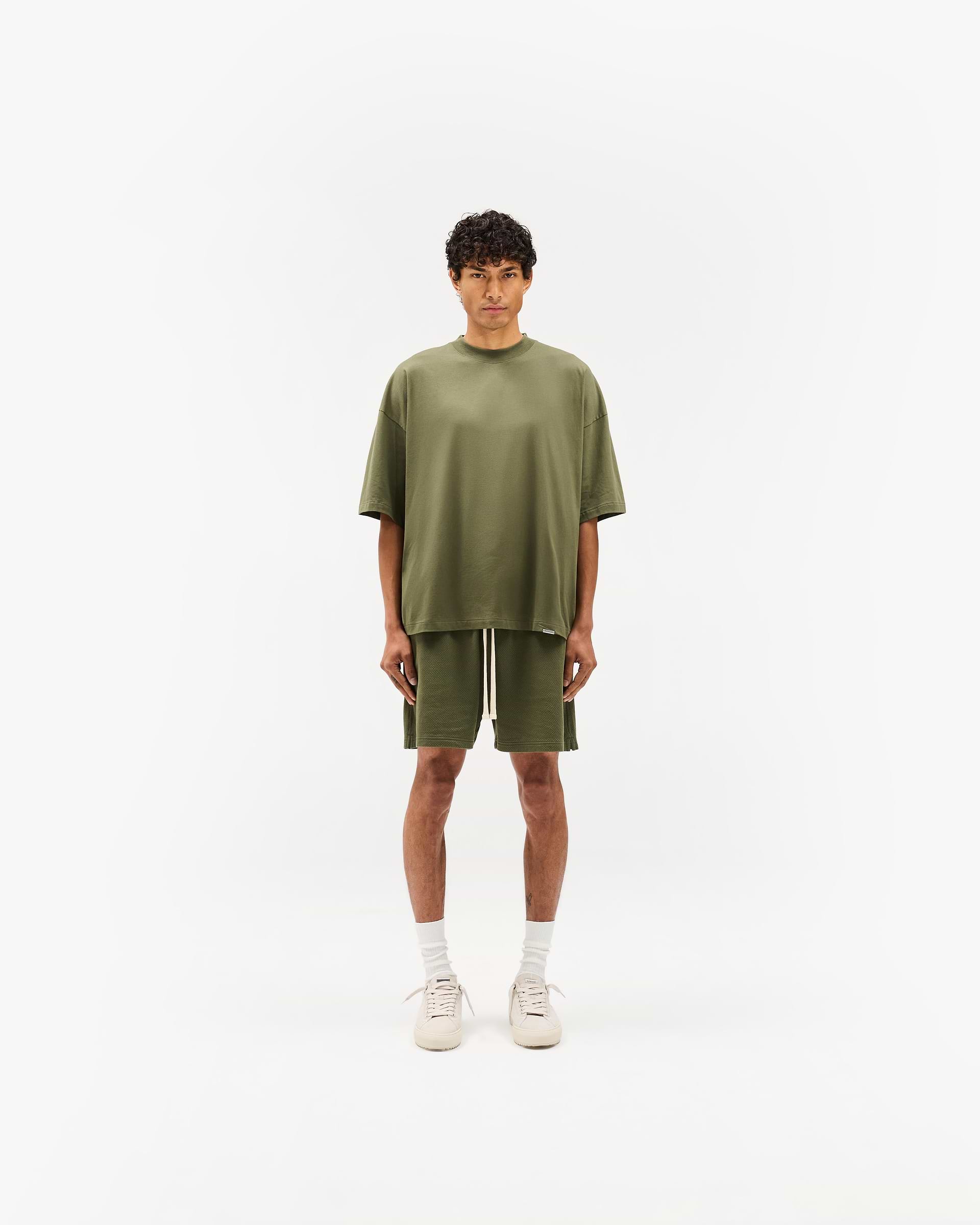 Initial Mesh Shorts - Army Green