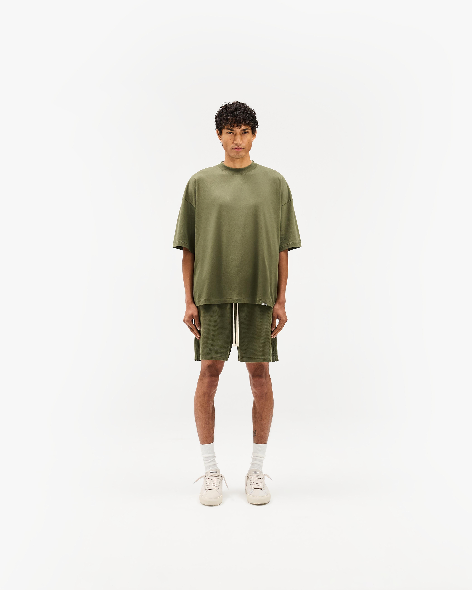 Initial Mesh Shorts - Army Green