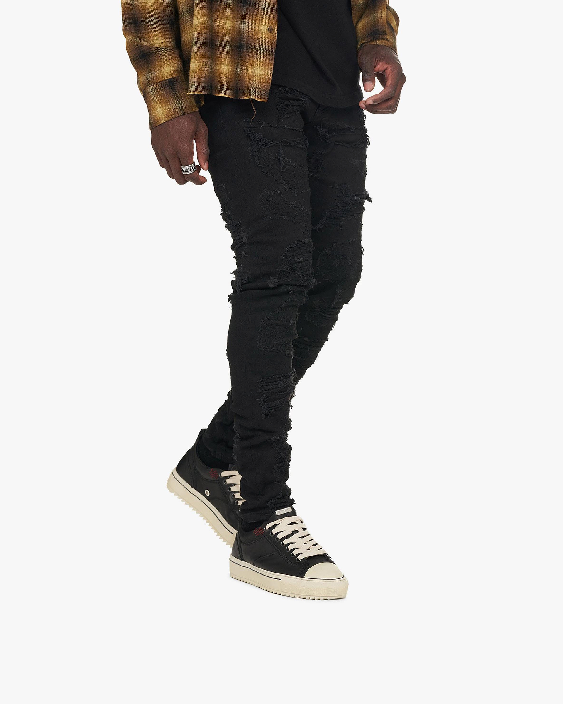Shredded Denim - Black