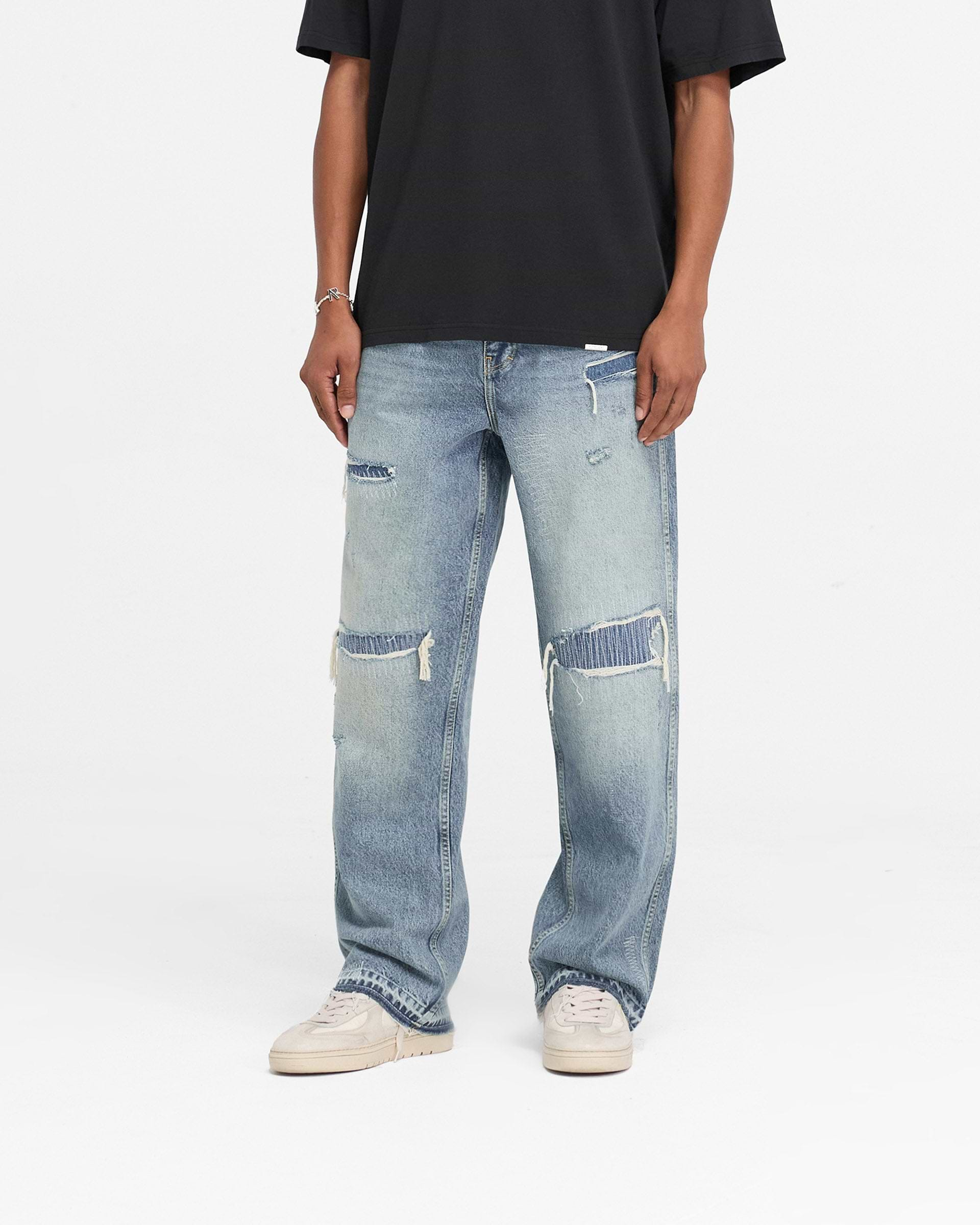 Represent X End R3 Baggy Destroyer Denim - Mechanical Blue