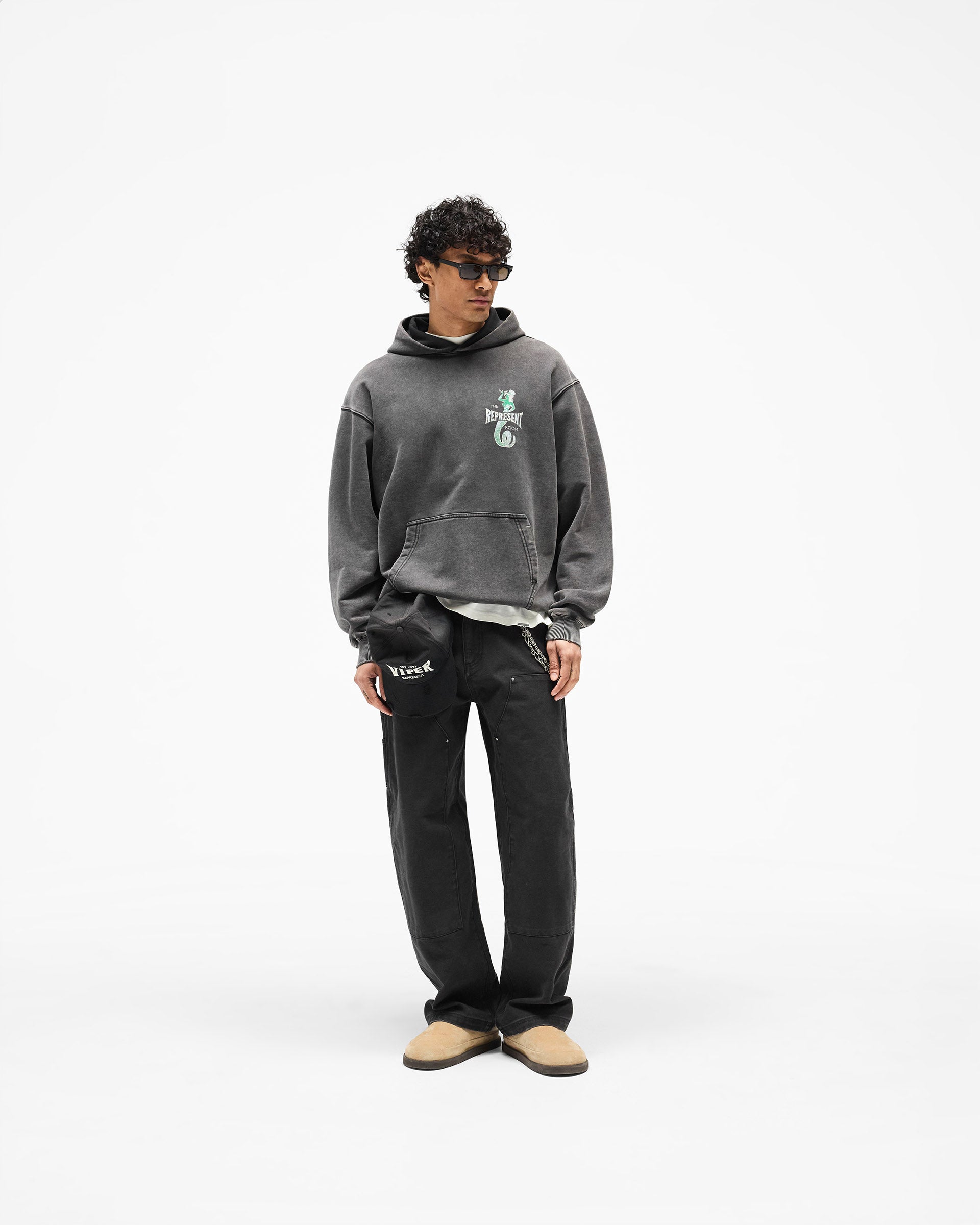 Represent x The Viper Room Dice Hoodie - Vintage Grey