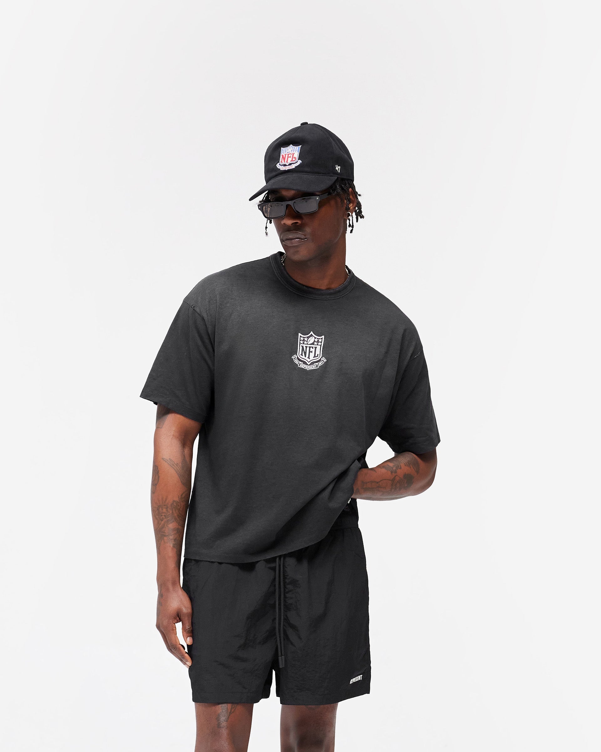 NFL Shield x Represent T-Shirt - Stained Black